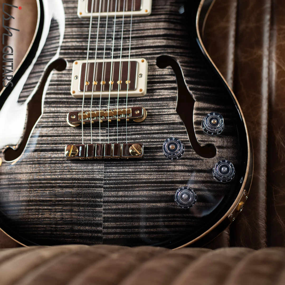 PRS McCarty 594 Hollowbody II Charcoal Burst 10 Top - Image 5