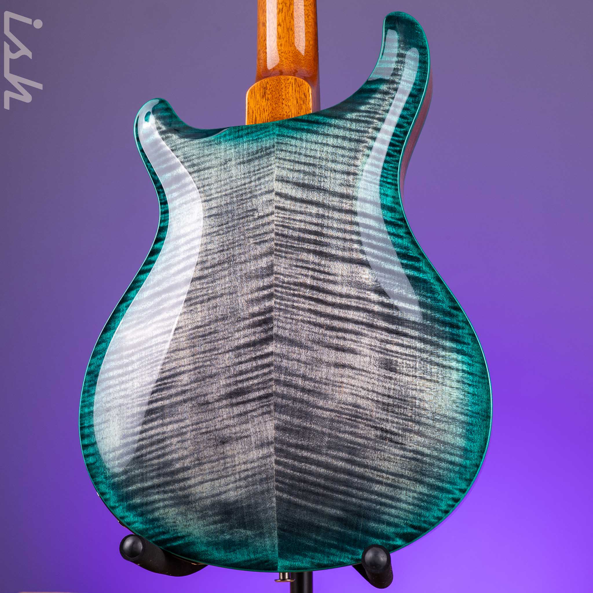 PRS Hollowbody II Piezo Grey Black Turquoise Burst Custom Color - Image 9