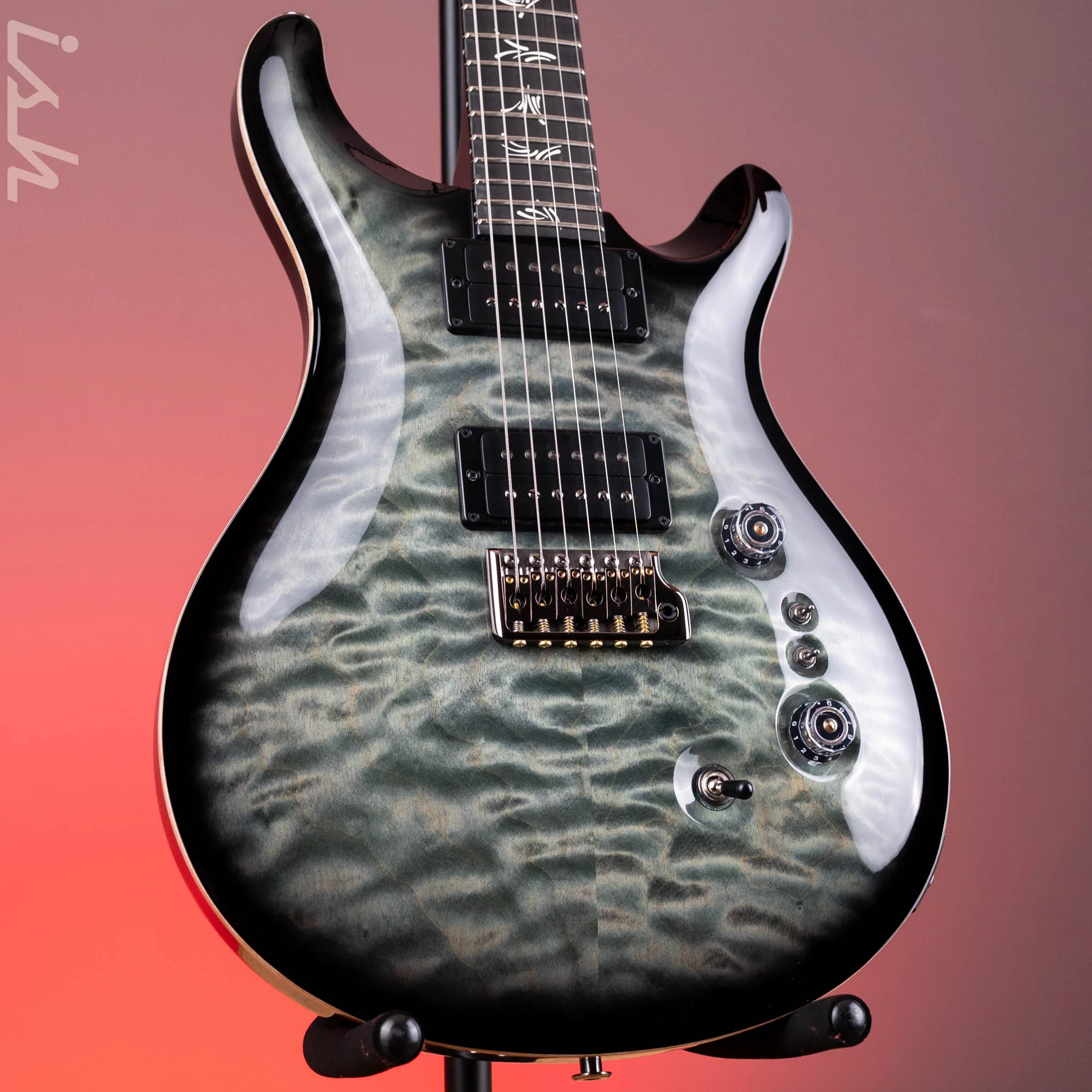 PRS Kanami Limited Edition Custom 24-08 10-Top Trampas Green Smokeburst - Painted Back/Neck