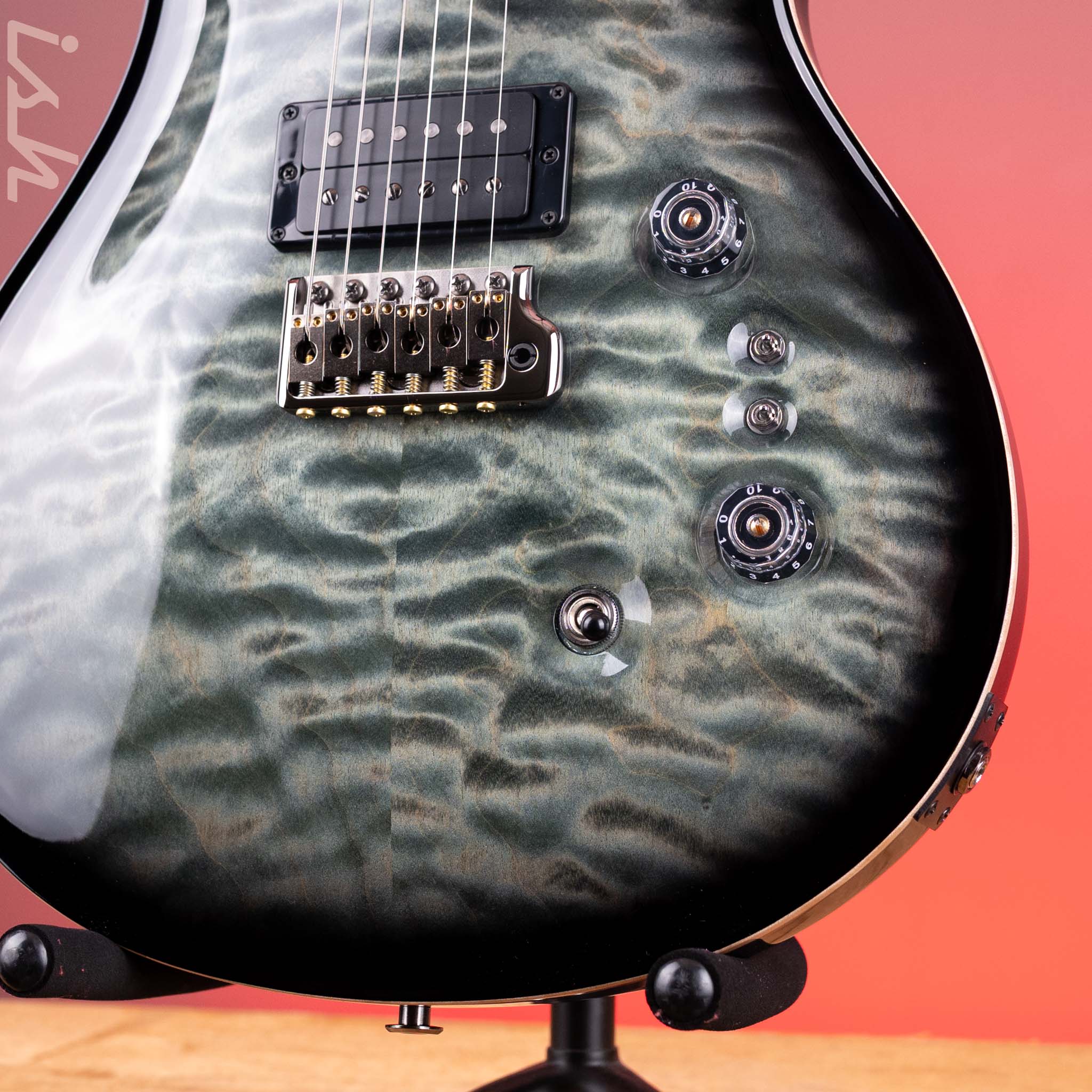 PRS Kanami Limited Edition Custom 24-08 10-Top Trampas Green Smokeburst - Painted Back/Neck - Image 5