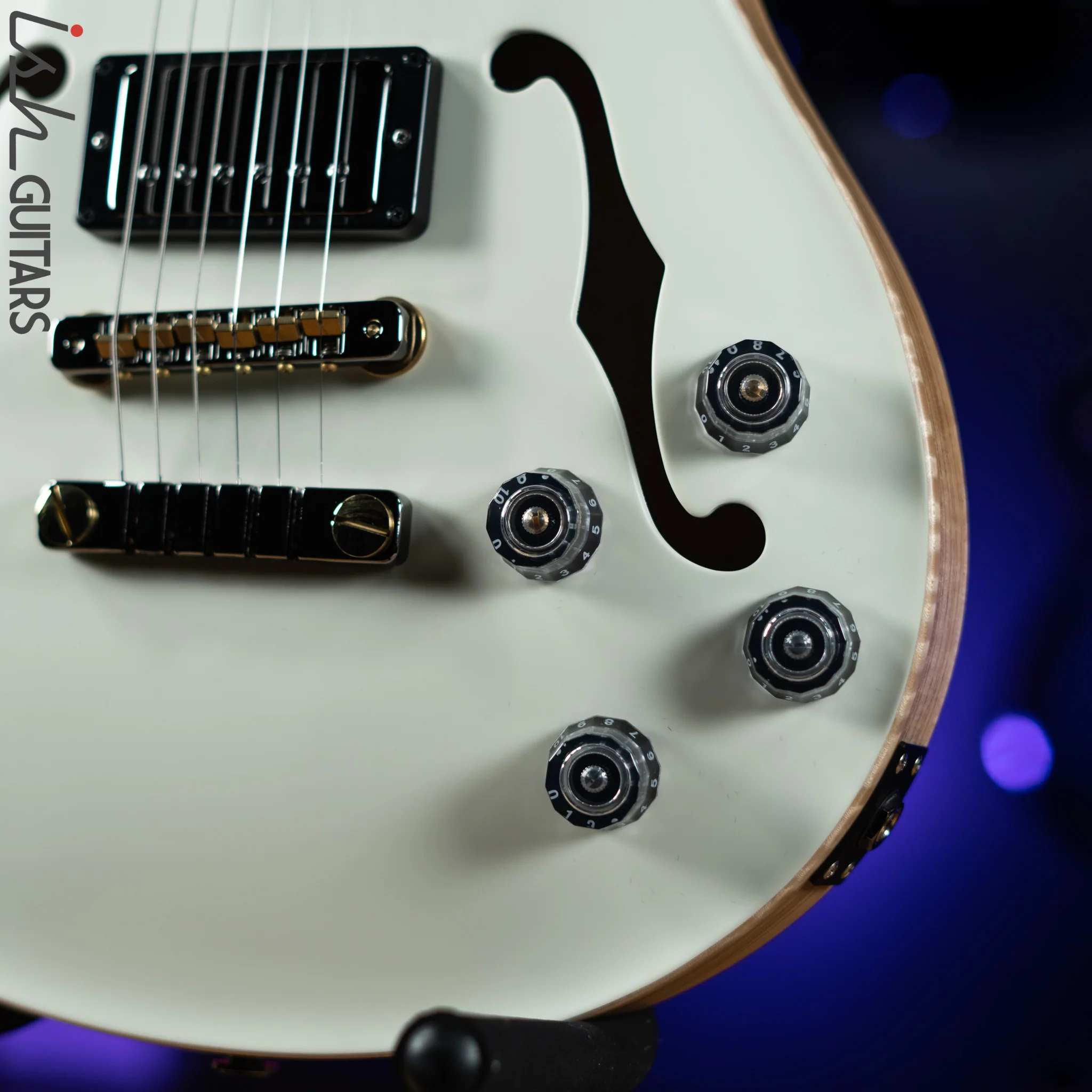 PRS McCarty 594 Hollowbody II Wood Library Antique White Opaque Satin - Image 4