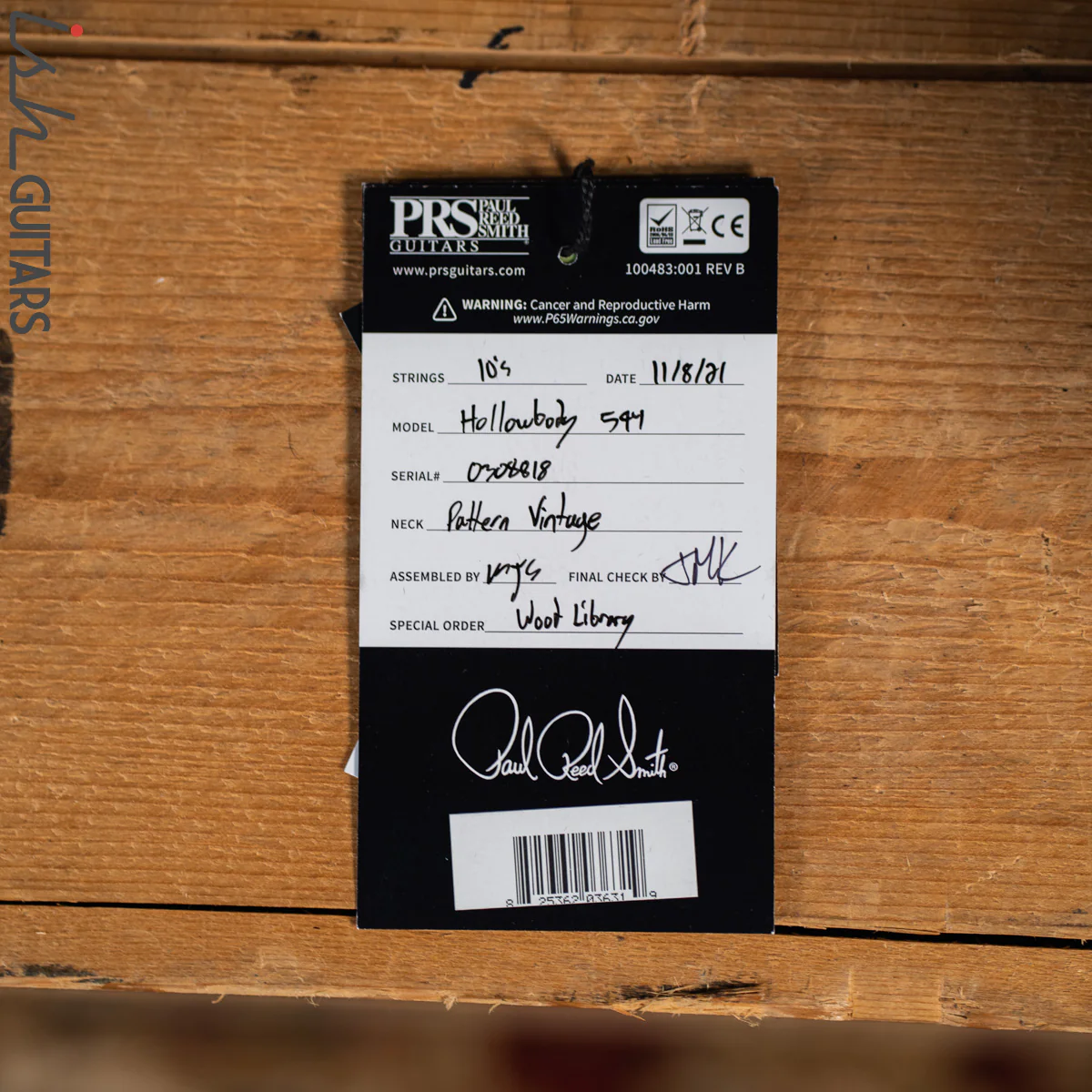 PRS McCarty 594 Hollowbody II Wood Library Powder Blue Opaque Satin - Image 13