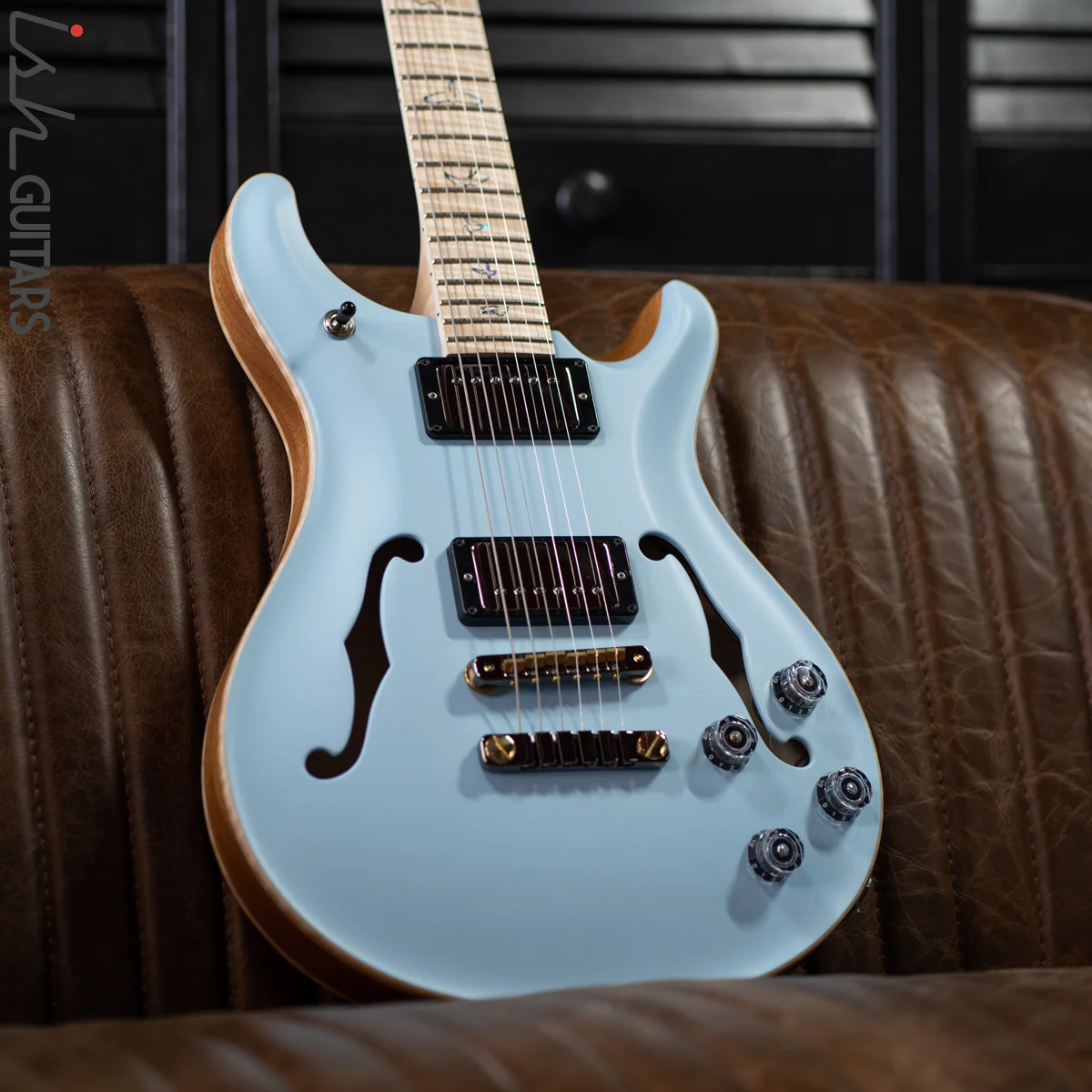 PRS McCarty 594 Hollowbody II Wood Library Powder Blue Satin Opaque