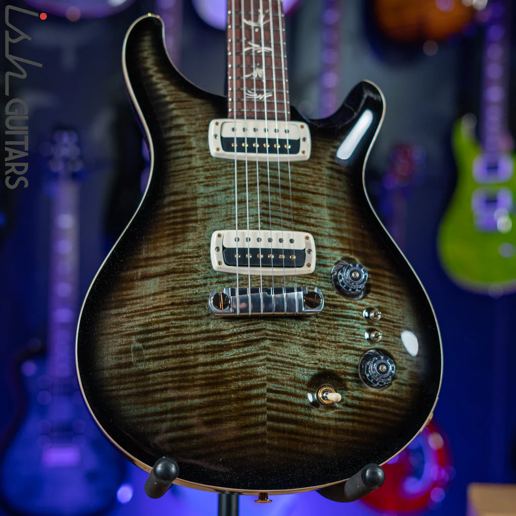 PRS Paul’s Guitar 10-Top Faded Green w/ Black Burst and Back Demo