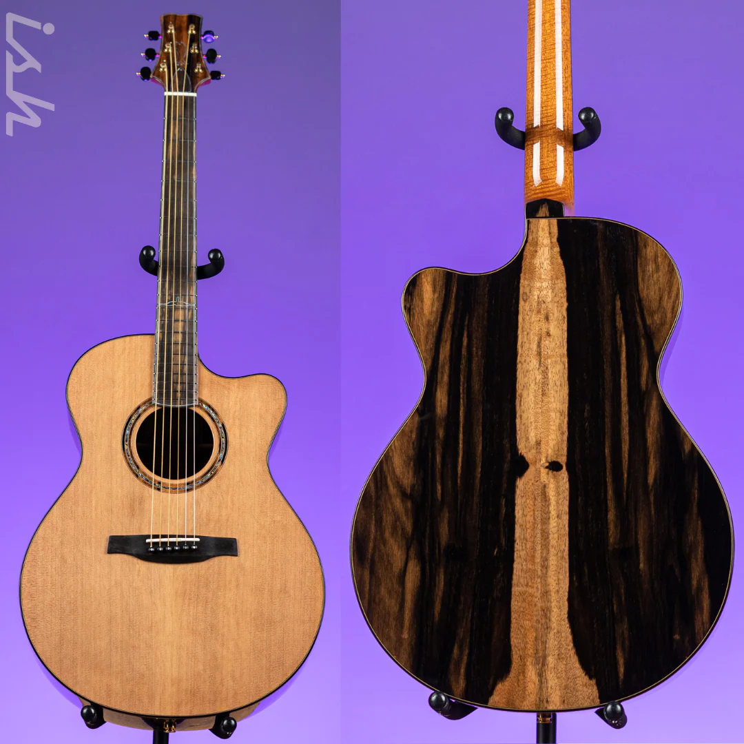 PRS Private Stock Angelus Cutaway Cedar Top Exotic Ebony Back Acoustic Guitar