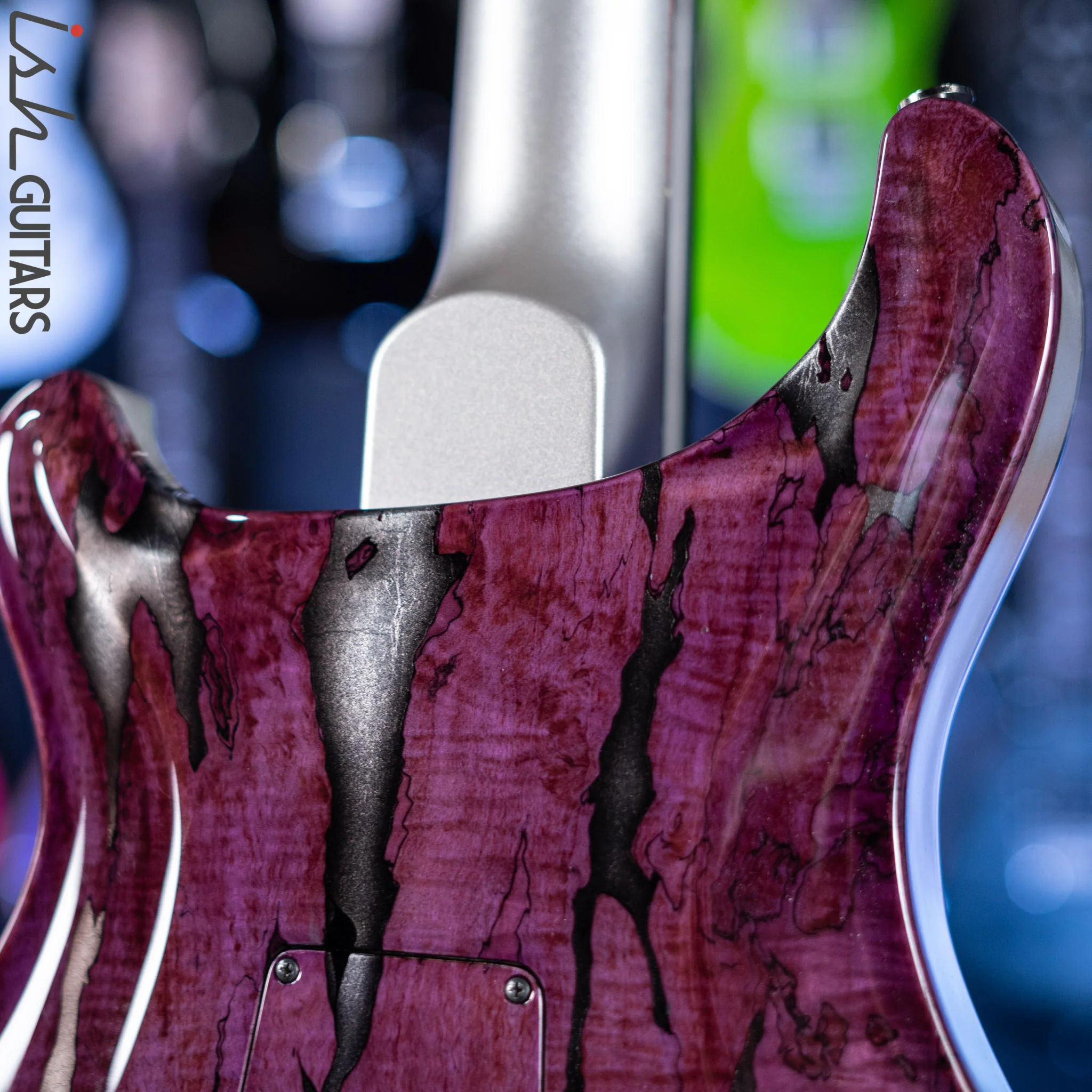 PRS Private Stock Hollowbody II Tremolo Piezo Spalted Maple Purple - Image 14