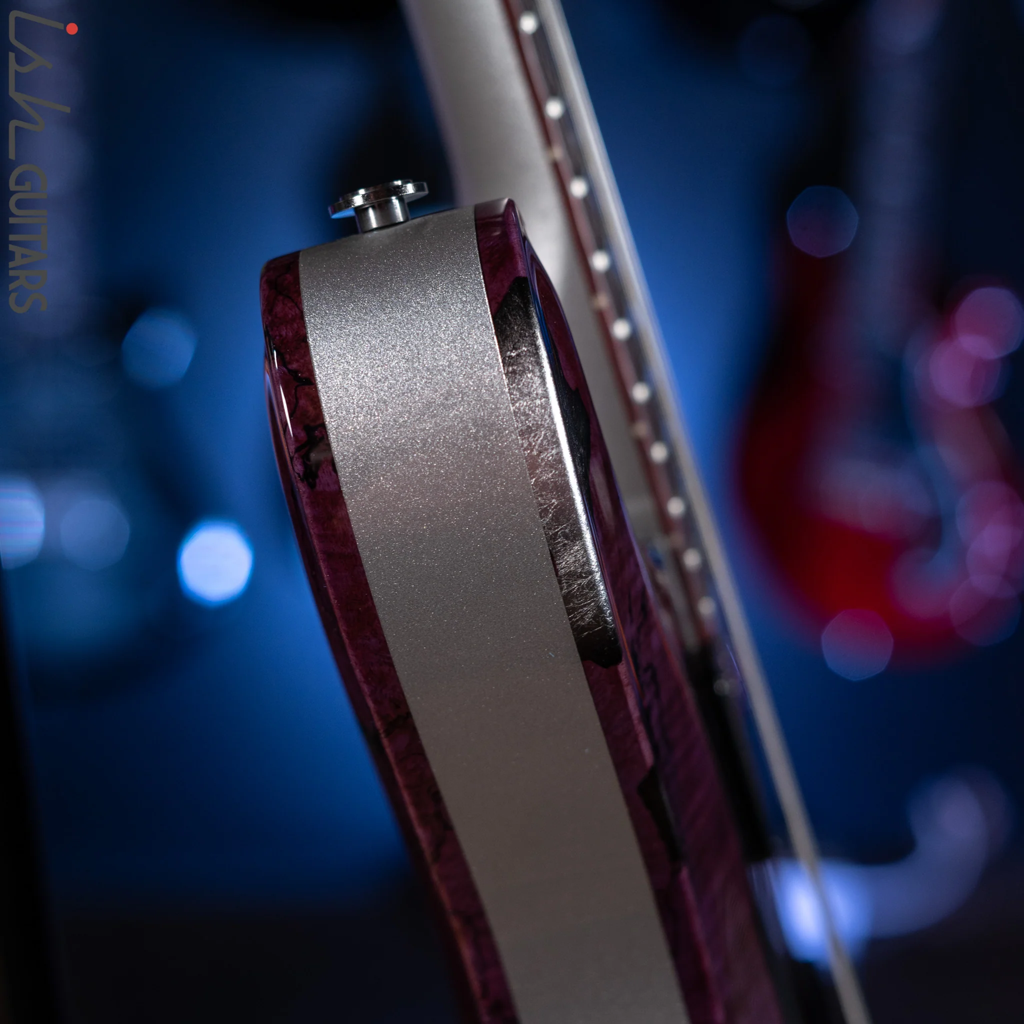 PRS Private Stock Hollowbody II Tremolo Piezo Spalted Maple Purple - Image 4