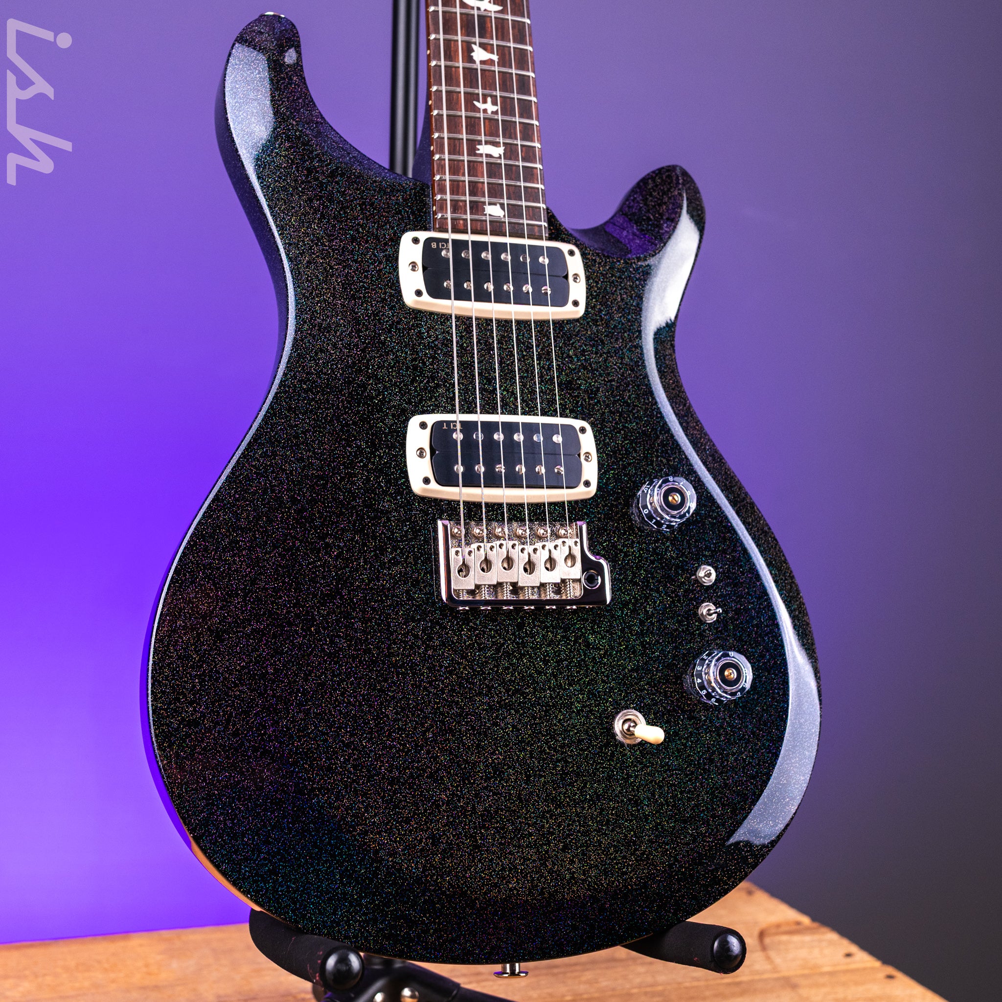 PRS S2 Custom 24-08 Black Rainbow Hollowflake Custom Color
