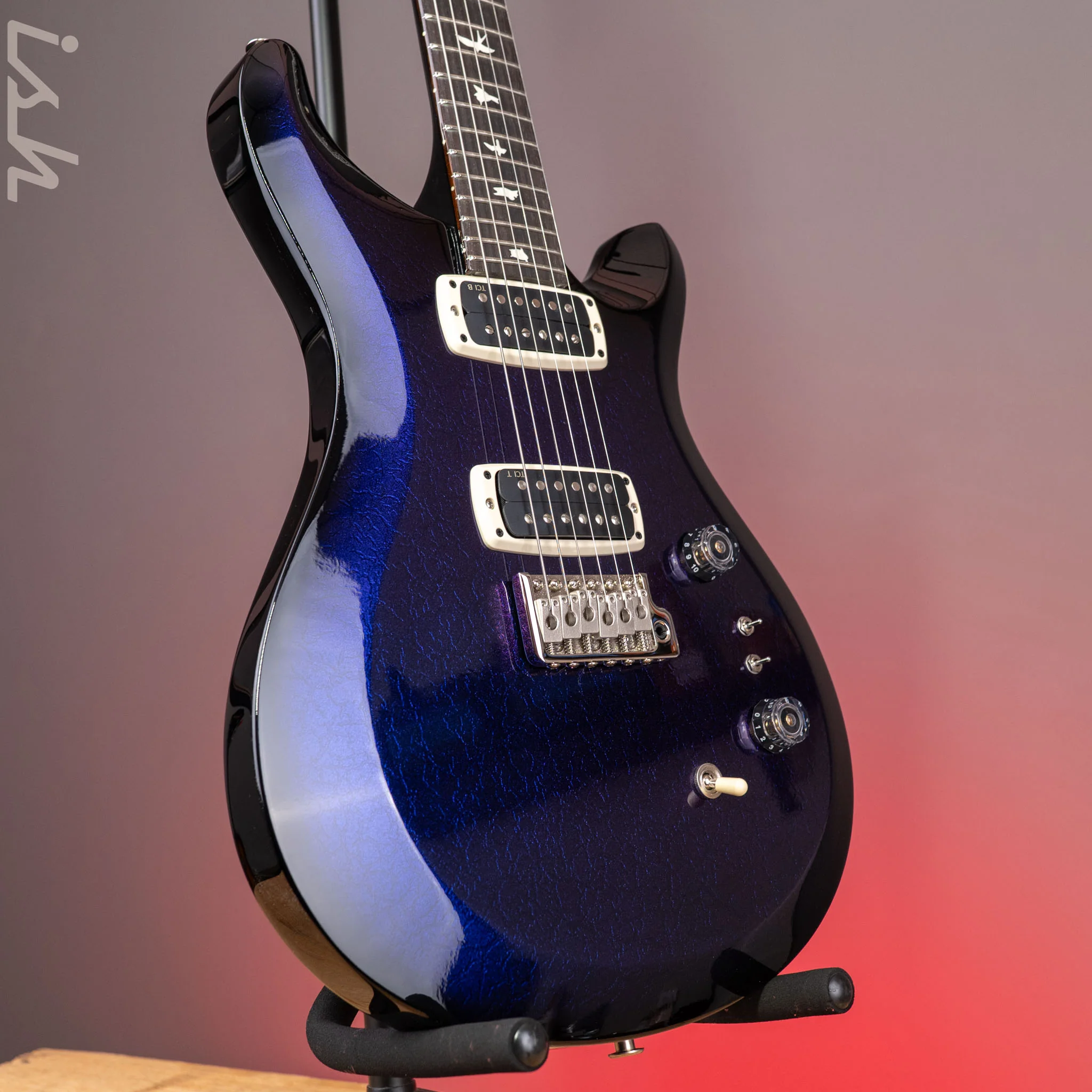 PRS S2 Custom 24-08 Purple-Blue Smokeburst Colorshift Holoflake Crackle Sprayer's Choice - Image 3