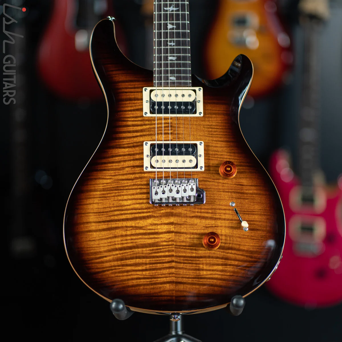 PRS SE Custom 24 Black Gold Sunburst Blemish