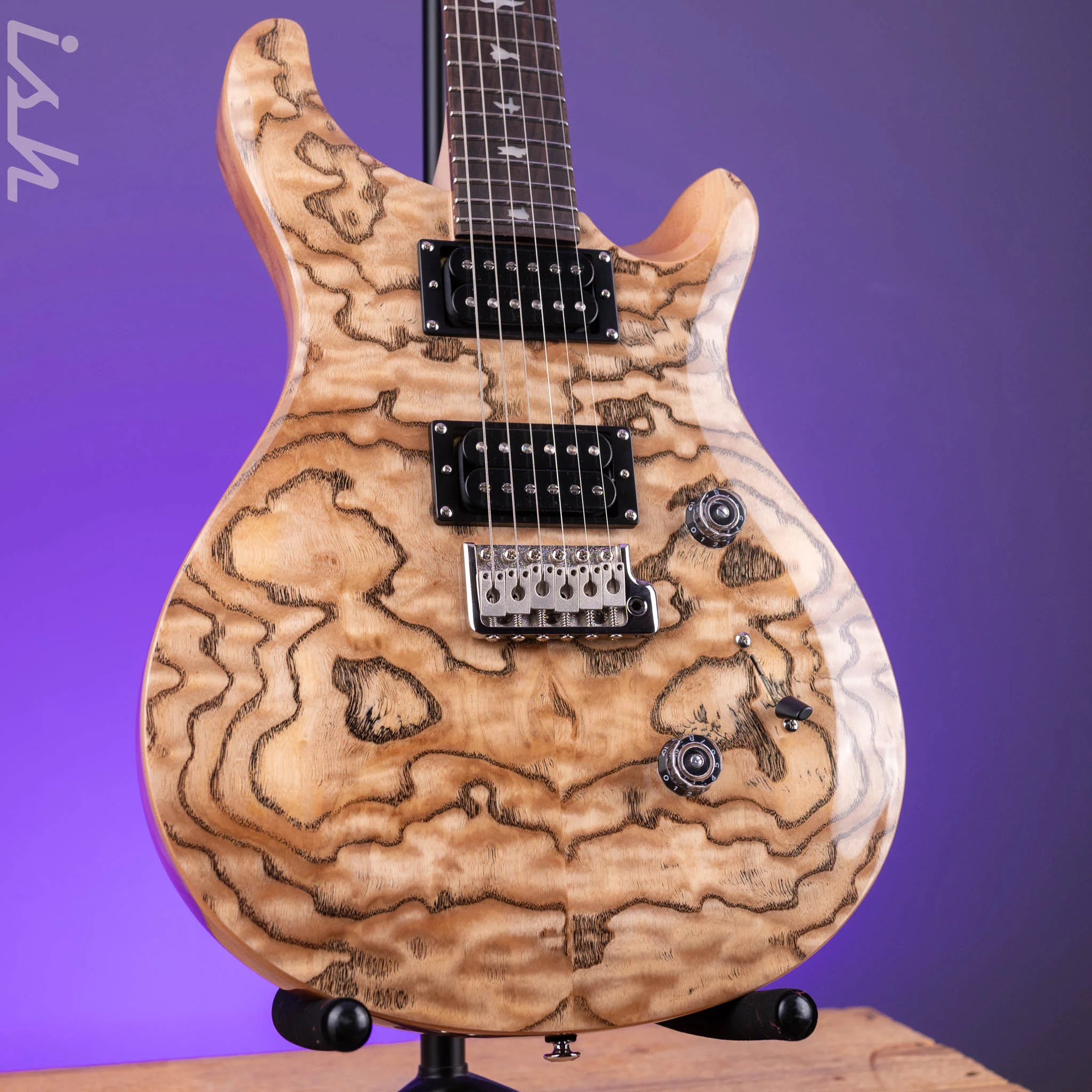 PRS SE Custom 24 Burled Ash Limited Edition Natural