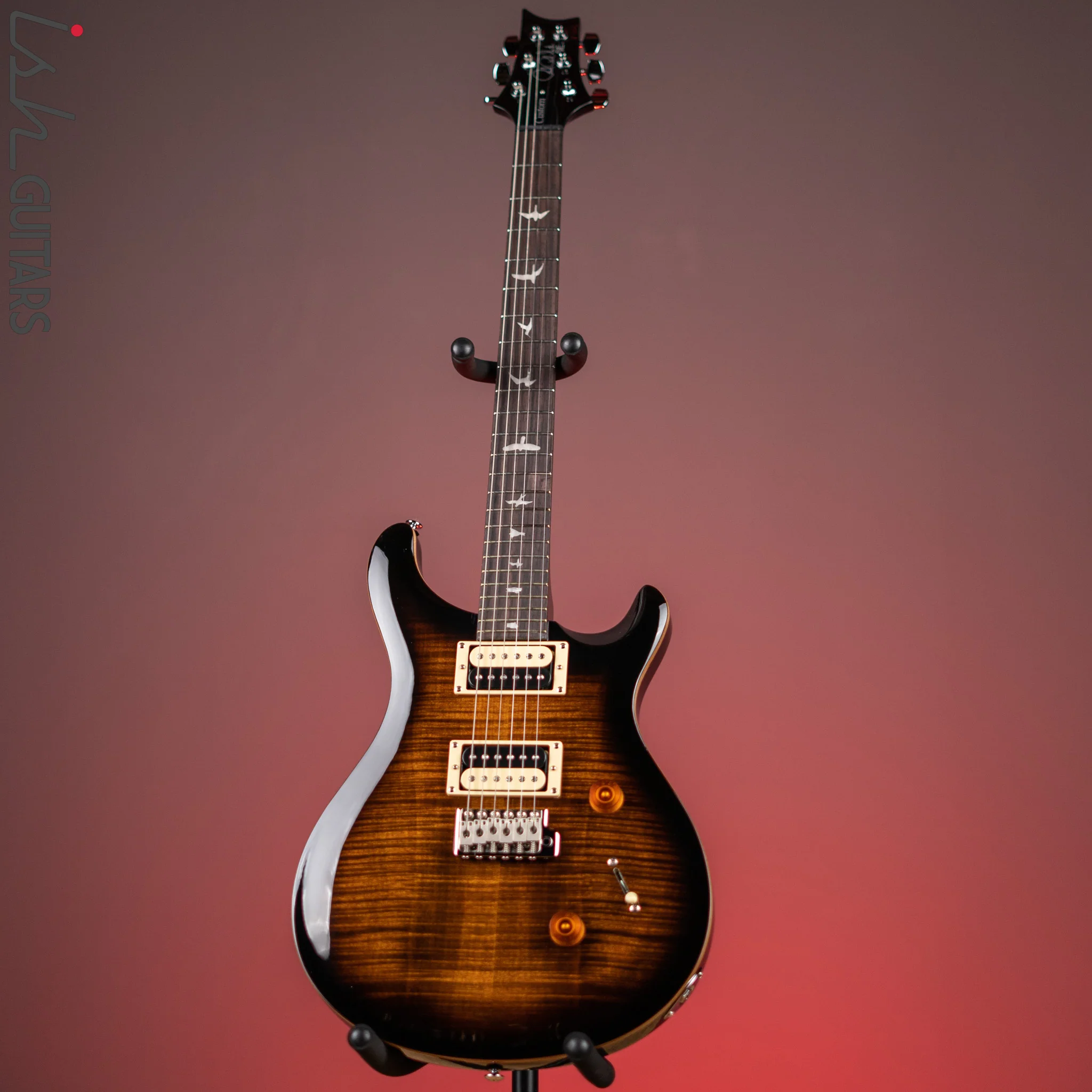PRS SE Custom 24 Electric Guitar Black Gold - Image 2