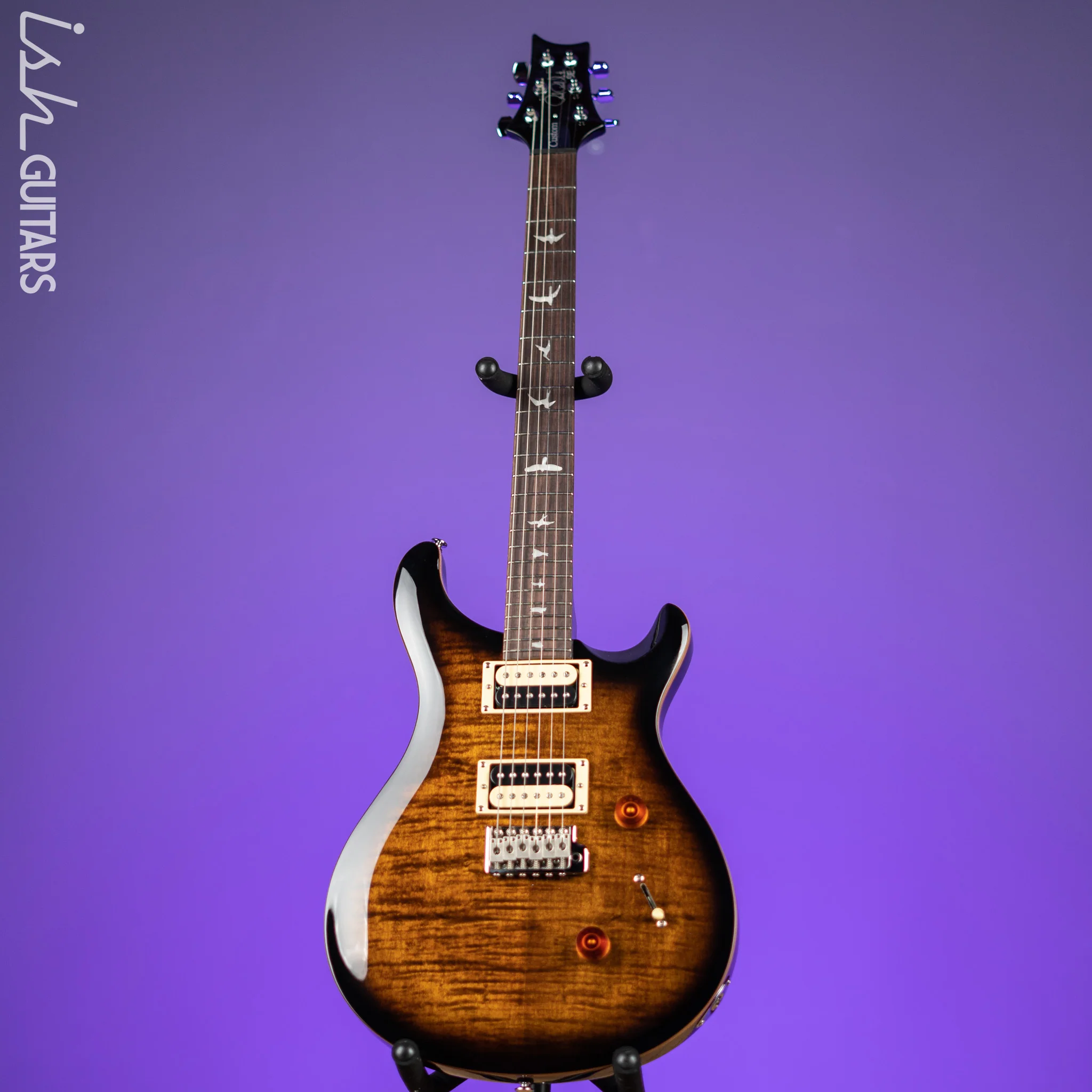 PRS SE Custom 24 Electric Guitar Black Gold - Image 2