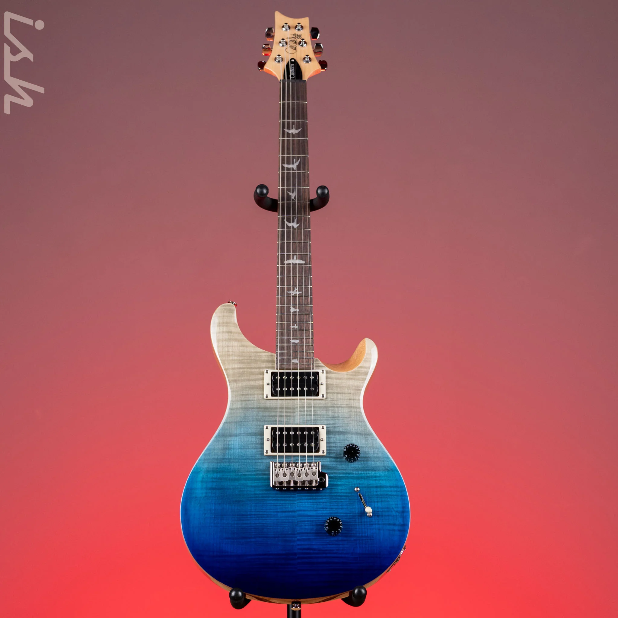 PRS SE Custom 24 Electric Guitar Blue Fade Demo - Image 2
