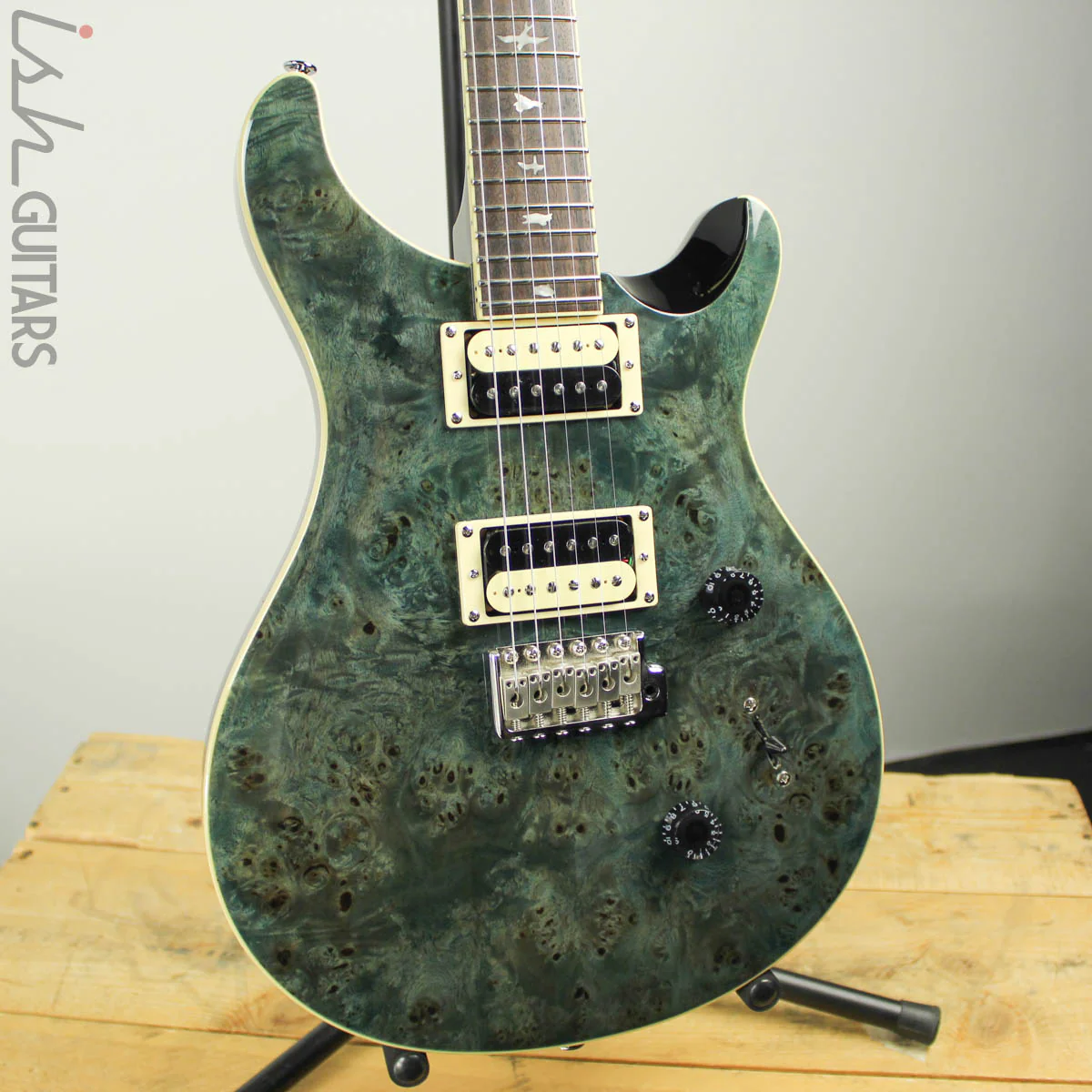 2020 PRS SE Custom 24 Poplar Burl Whale Blue