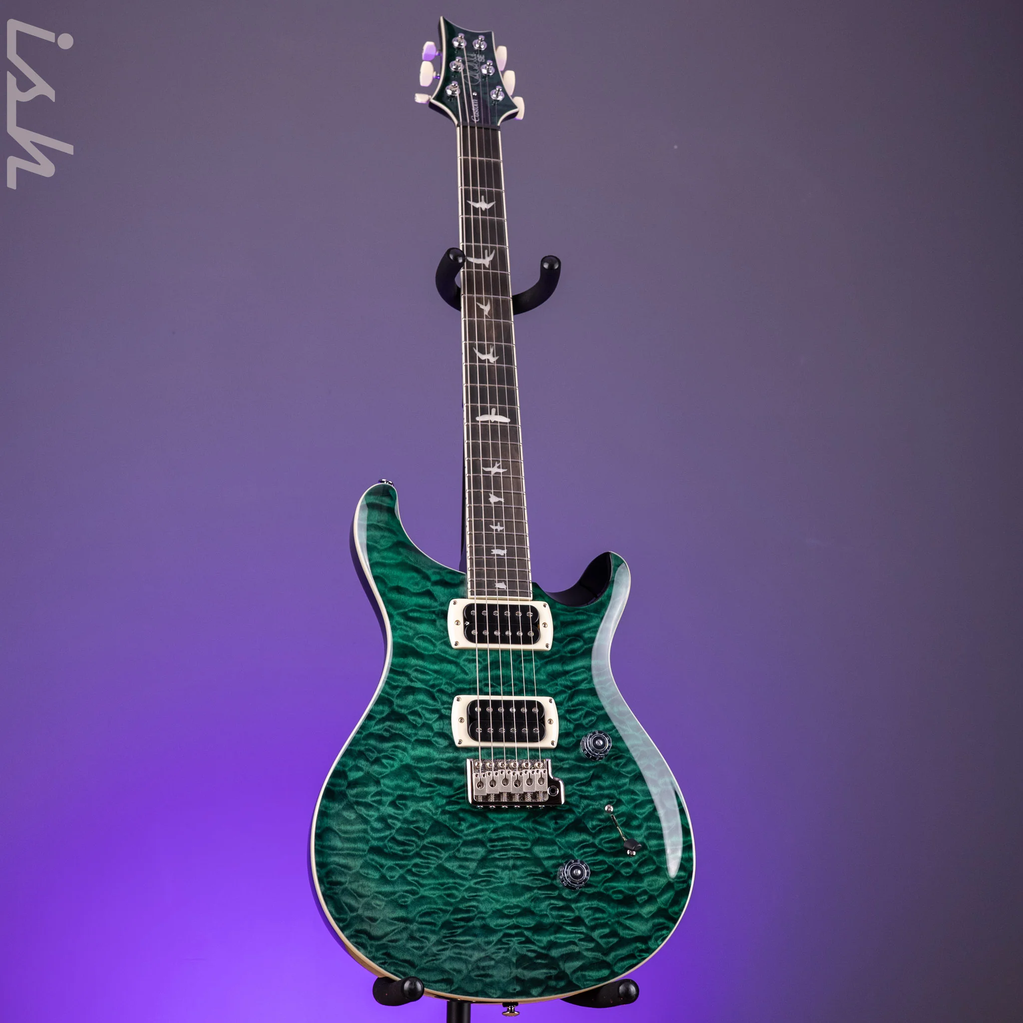 PRS SE Custom 24 Quilt Teal Black *New Color* - Image 2