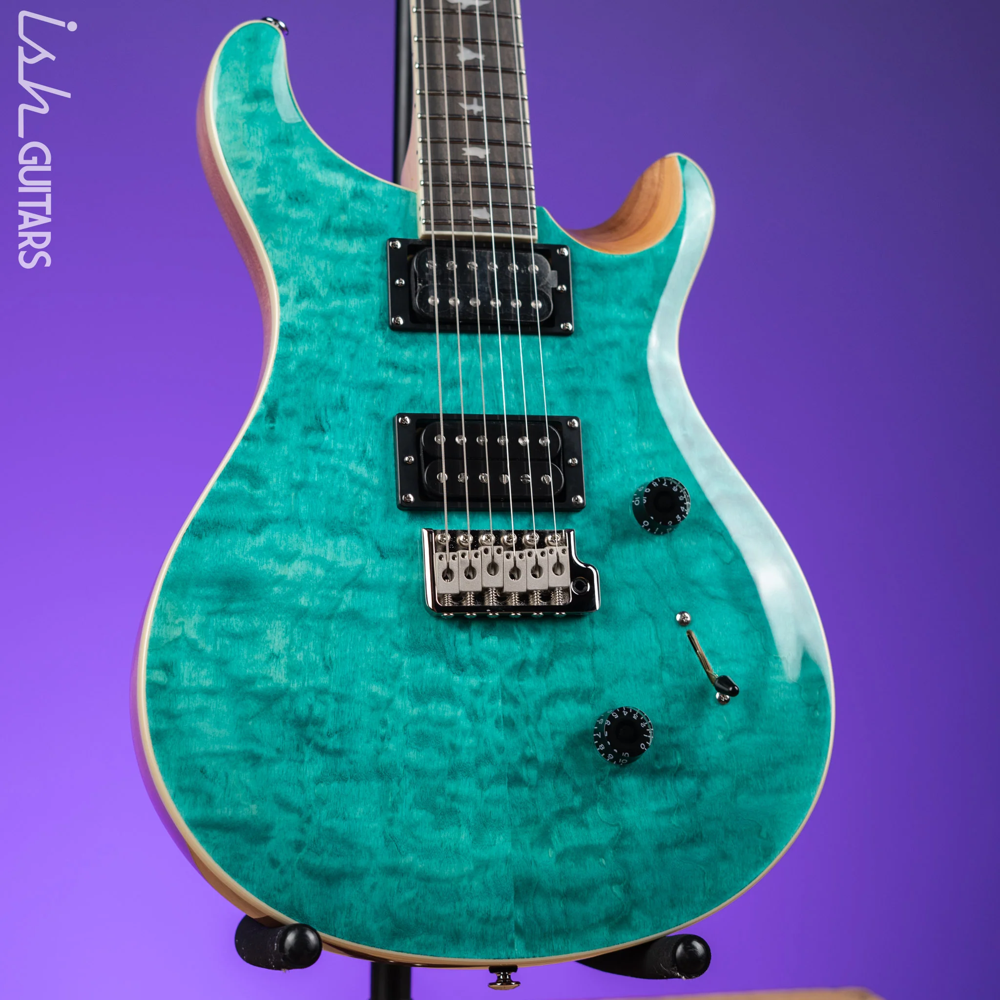 PRS SE Custom 24 Quilt Turquoise Electric Guitar