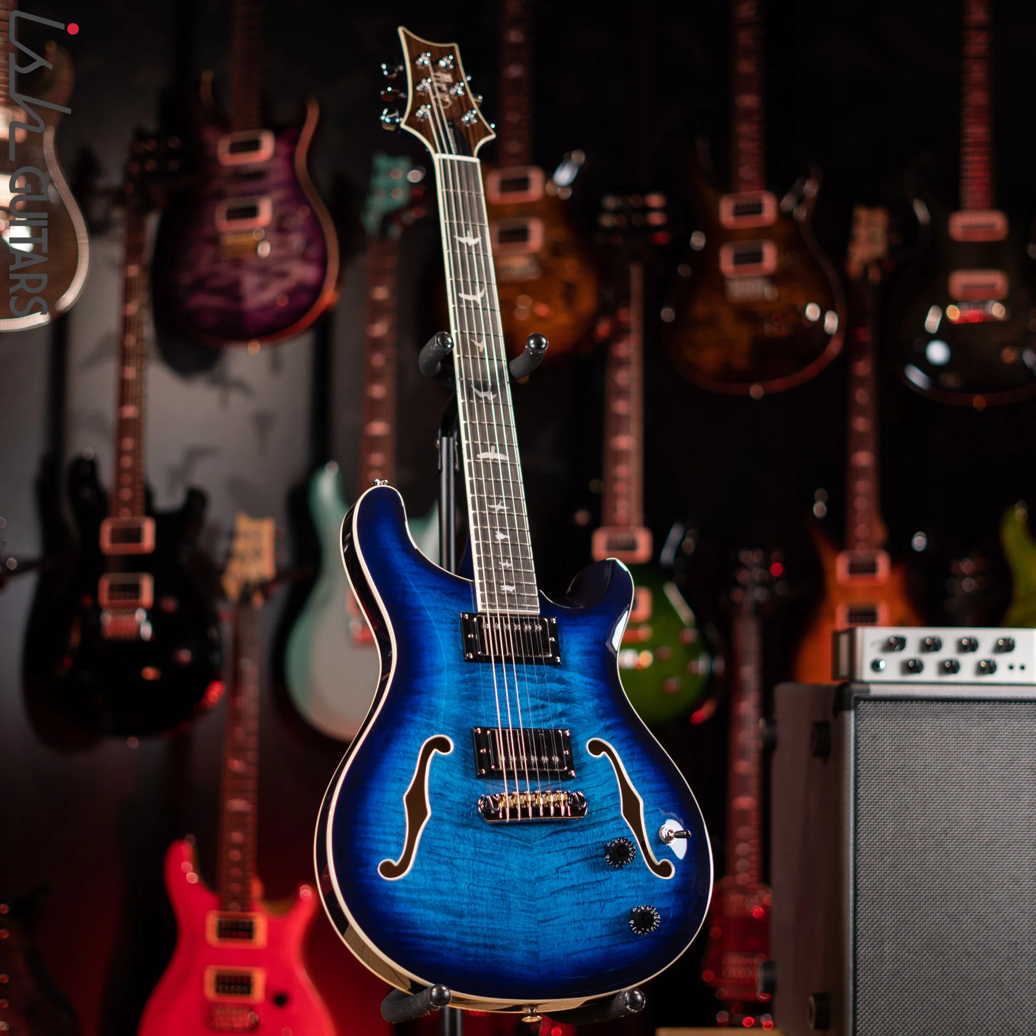 PRS SE Hollowbody II Faded Blue Burst - Image 3