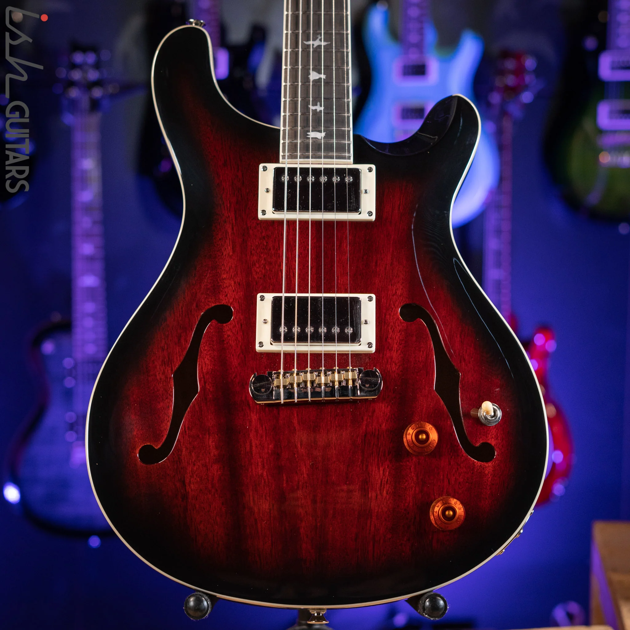 PRS SE Hollowbody Standard Electric Guitar Fire Red Burst