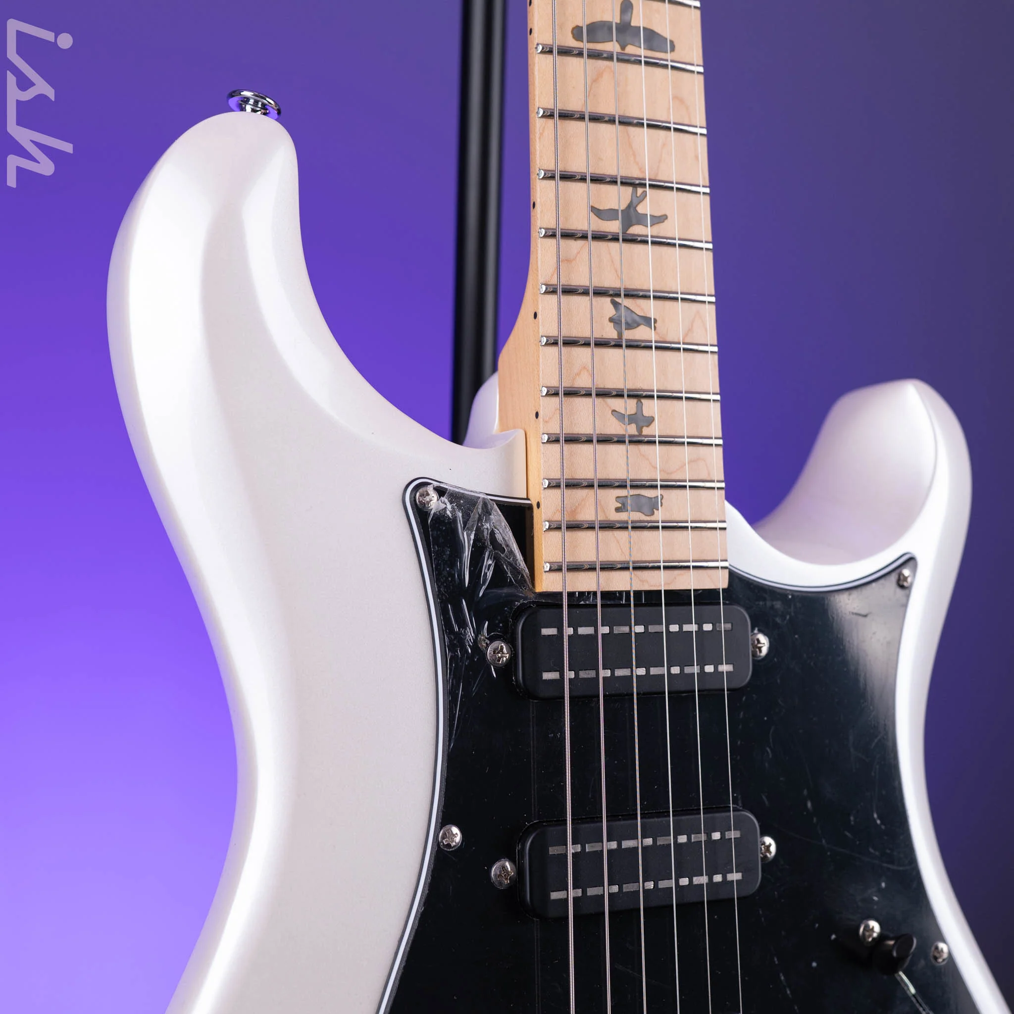 PRS SE NF3 Electric Guitar White Pearl Maple Fretboard Demo - Image 3