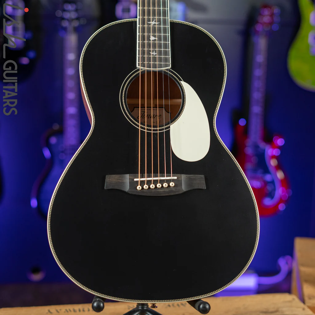 PRS SE P20E Parlor Acoustic Guitar Black Top Demo