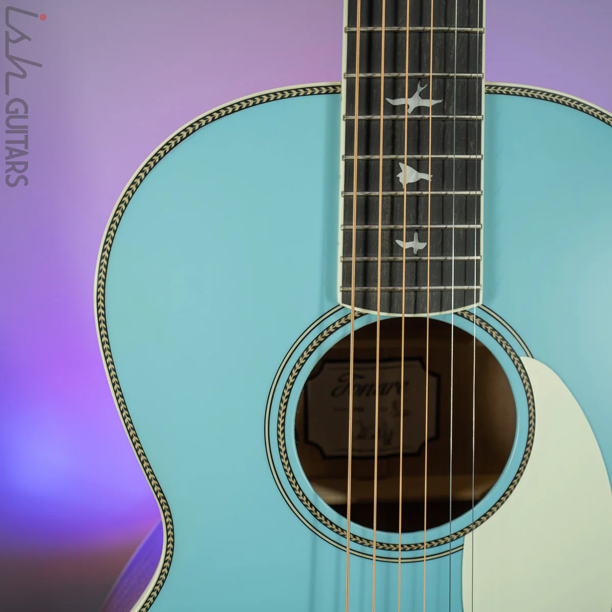 PRS SE P20E Parlor Acoustic Electric Powder Blue - Image 3