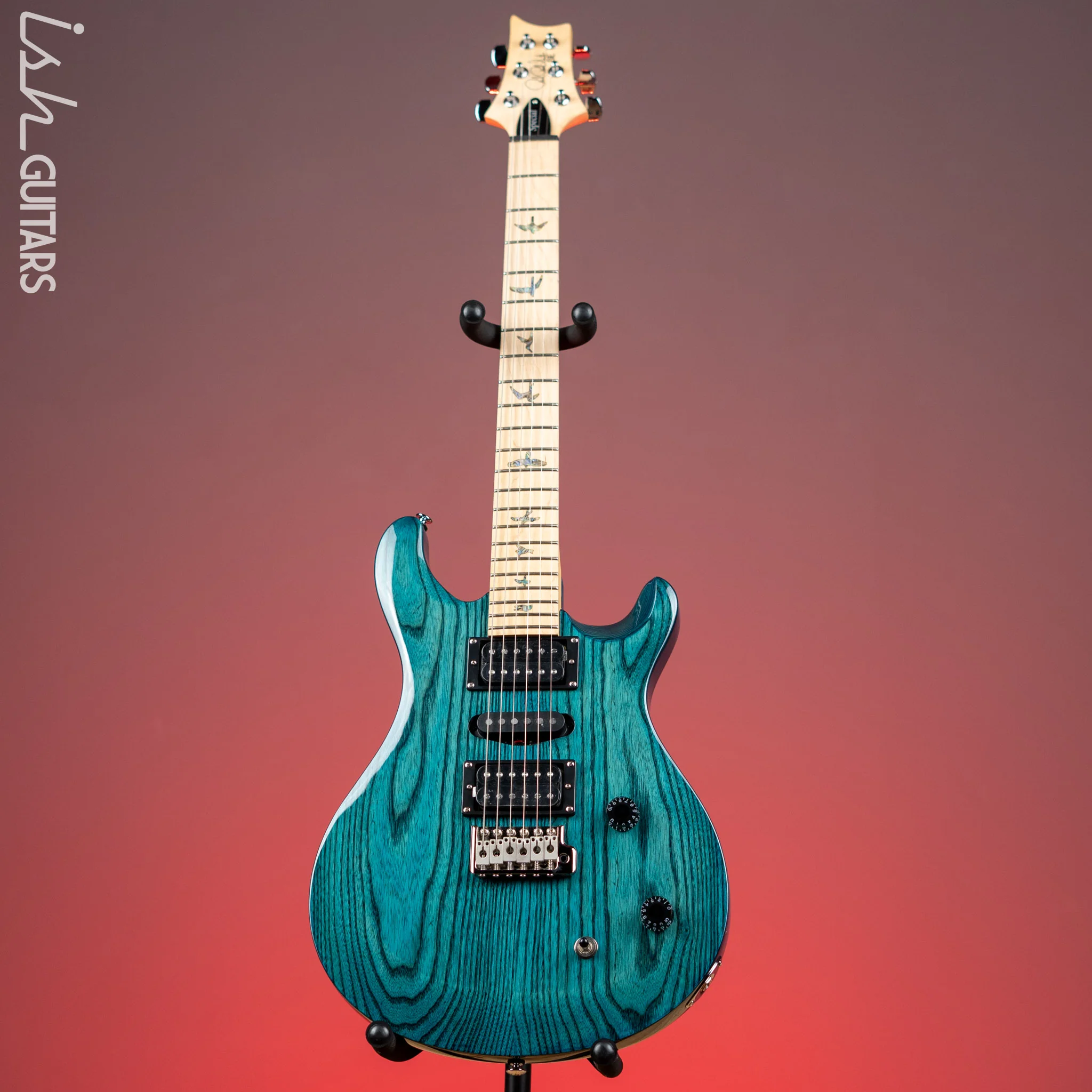 PRS SE Swamp Ash Special Iri Blue Electric Guitar - Image 2
