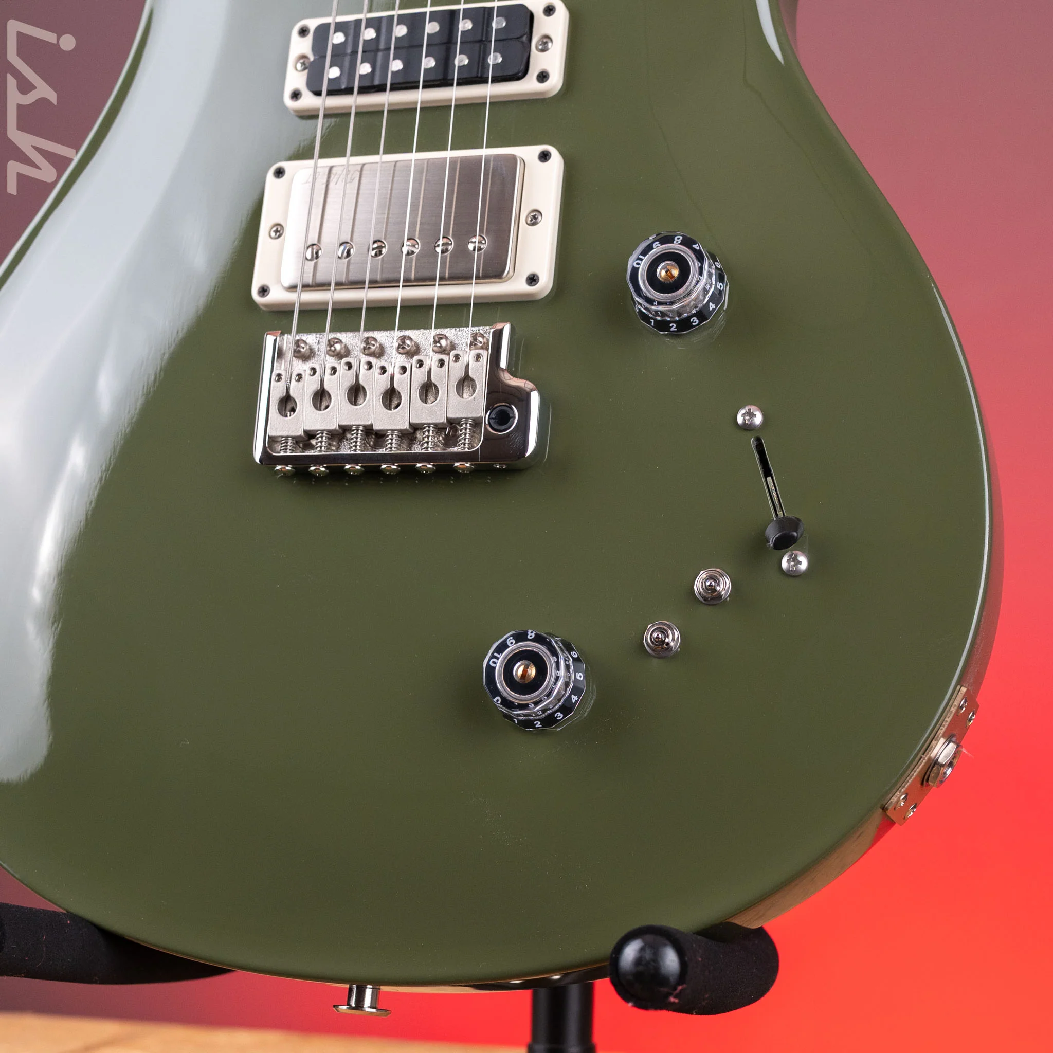 PRS Swamp Ash Special Olive Green - Black Satin Neck - Image 5