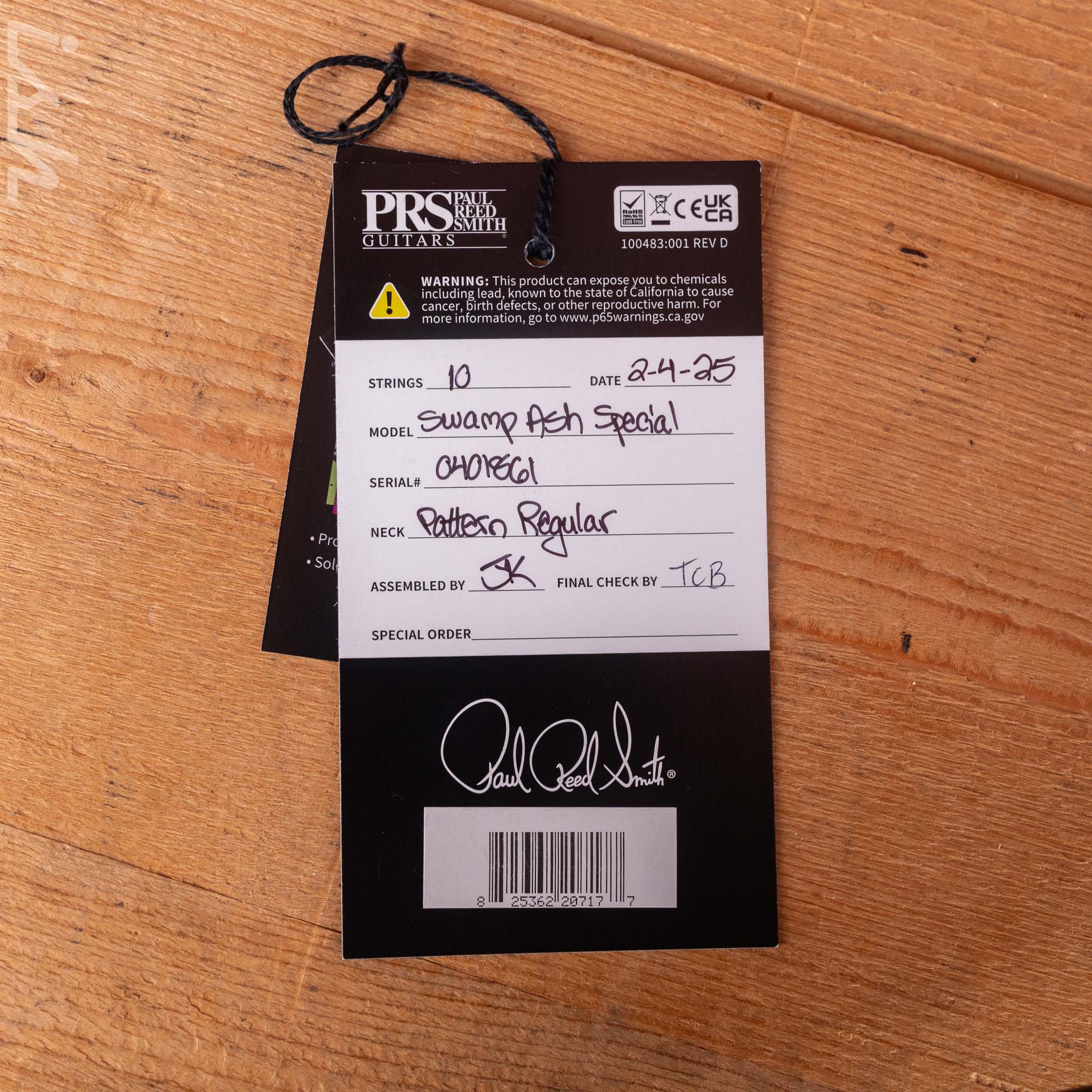PRS Swamp Ash Special White Doghair Smokeburst - Image 12