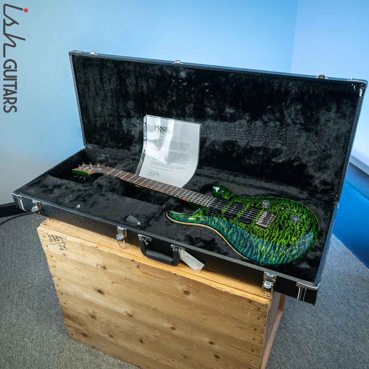 PRS Wood Library Custom 22 Soapbar Jade Green Burst - Image 13