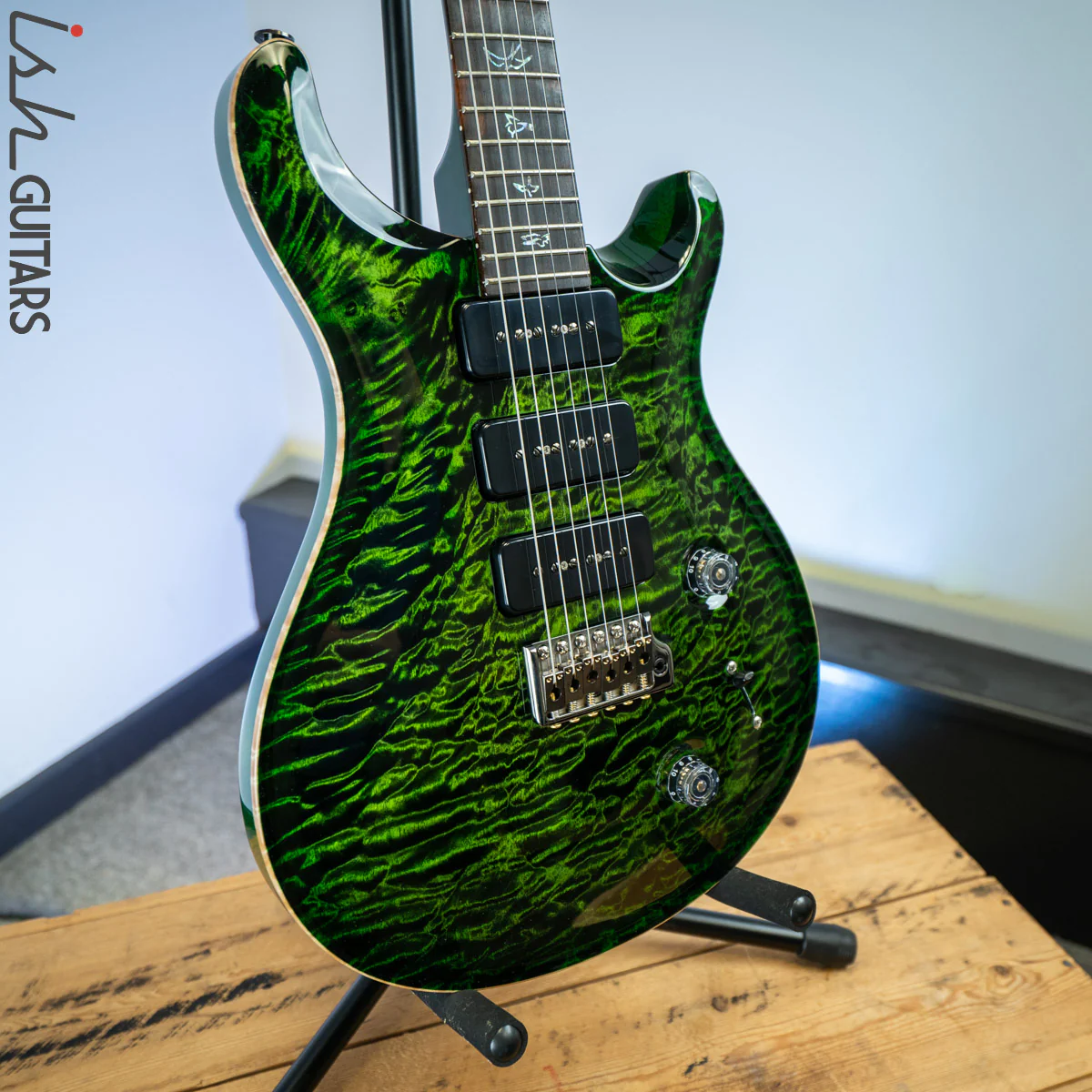 PRS Wood Library Custom 22 Soapbar Jade Green Burst - Image 5