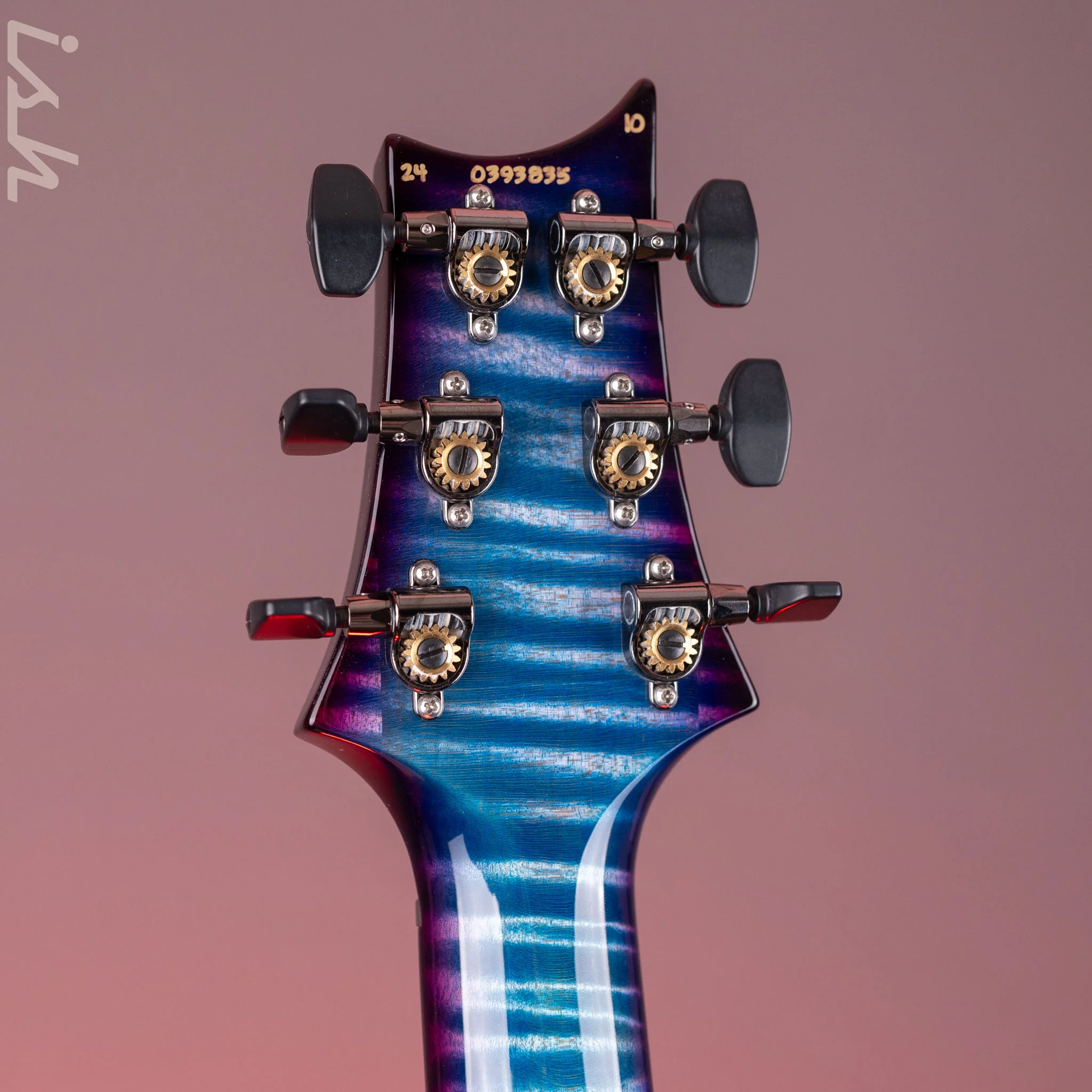 PRS Wood Library Custom 24-08 10-Top Aquableux Purple Burst - Image 11