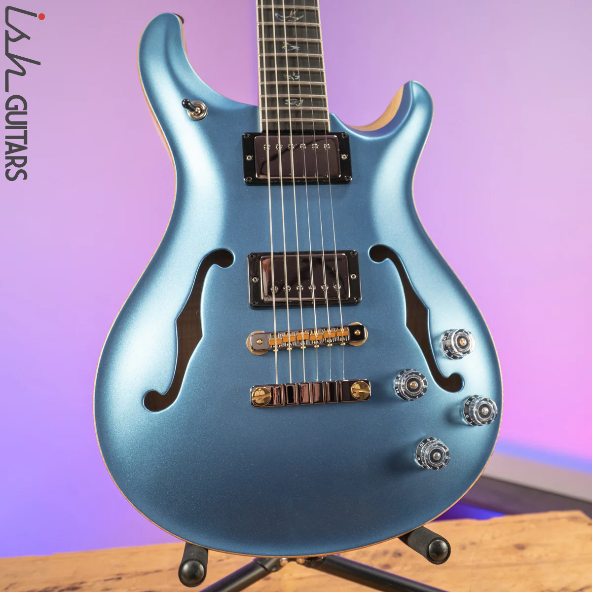 PRS McCarty 594 Hollowbody II Wood Library Frost Blue Metallic Satin
