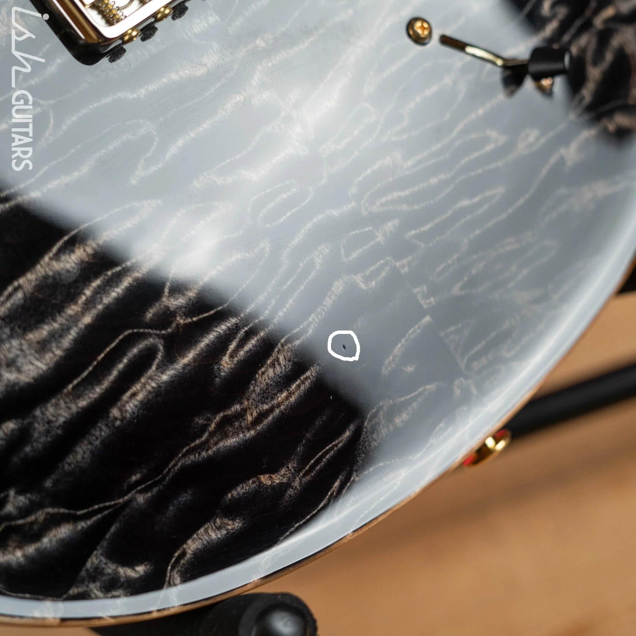 2022 PRS Wood Library Modern Eagle V 10 Top Quilt Charcoal Brazilian Rosewood - Image 5