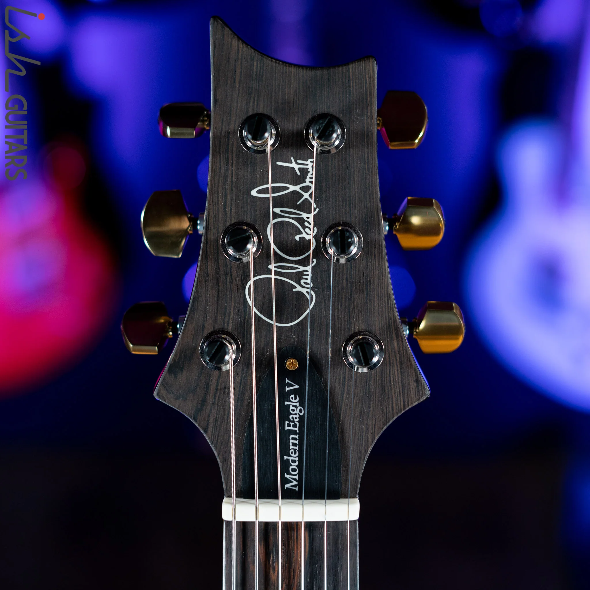 PRS Wood Library Modern Eagle V 10 Top Quilt Purple w/ Purple Burst Brazilian Rosewood - Image 6