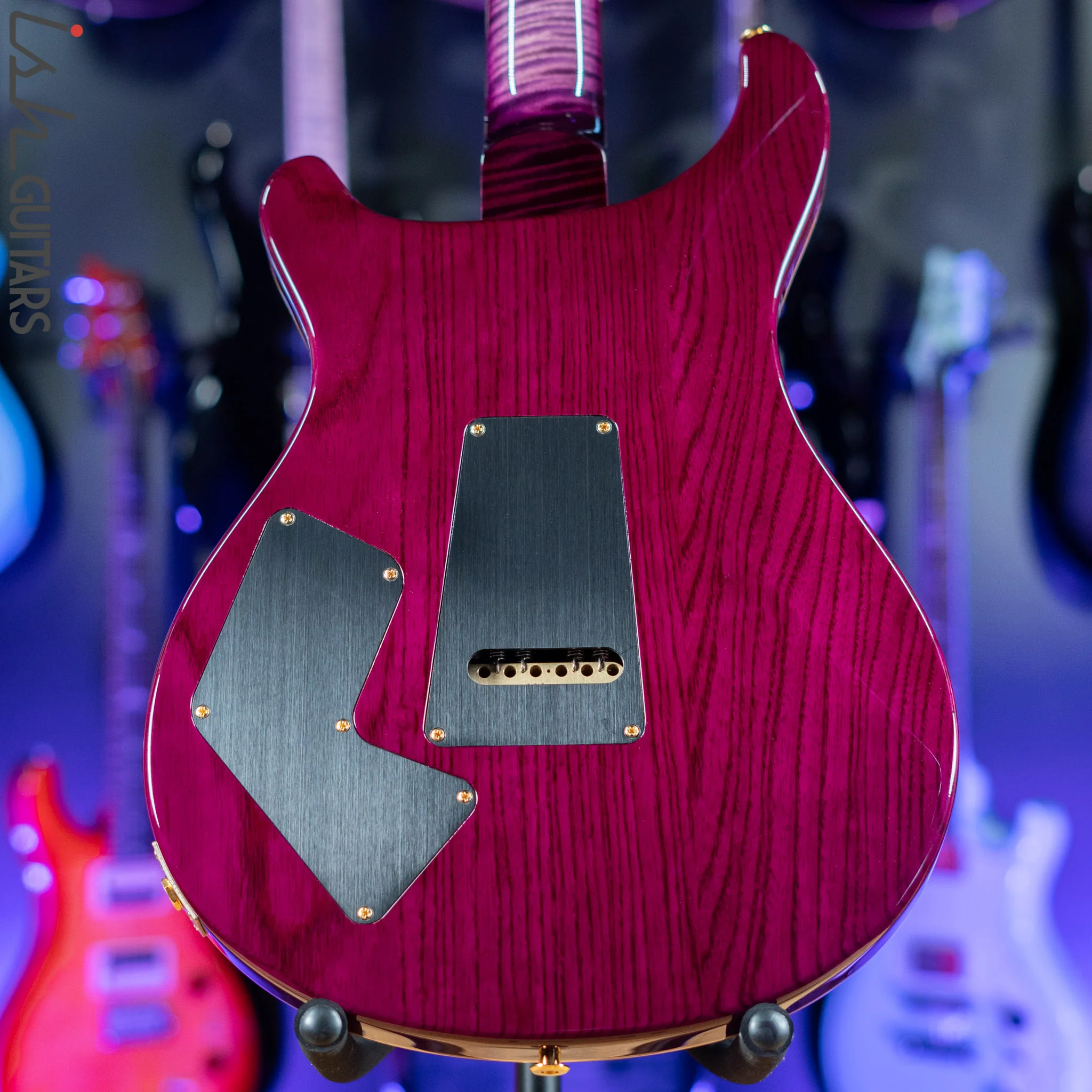 PRS Wood Library Modern Eagle V 10 Top Quilt Purple w/ Purple Burst Brazilian Rosewood - Image 8