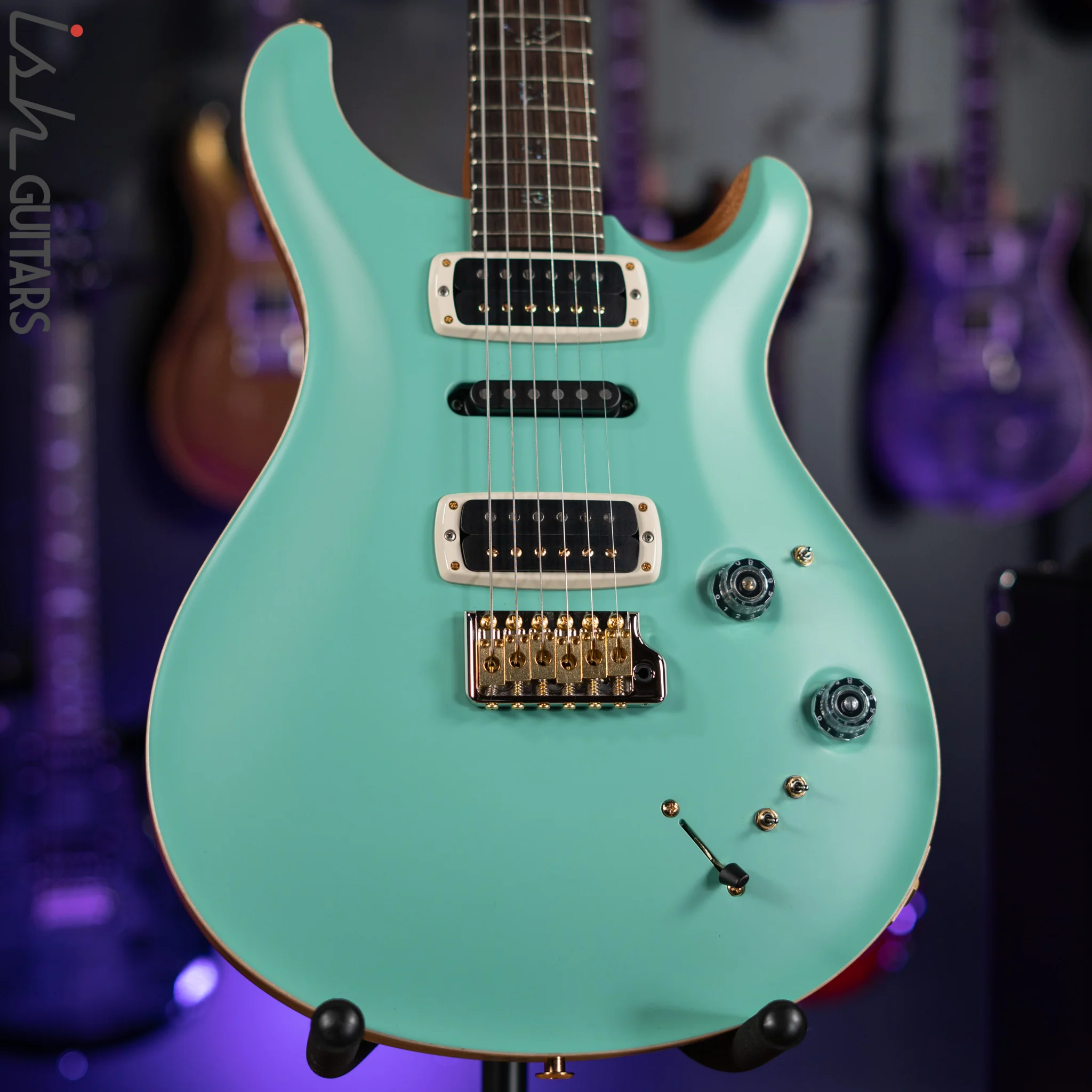 PRS Wood Library Modern Eagle V Opaque Seafoam Green Satin Brazilian Rosewood