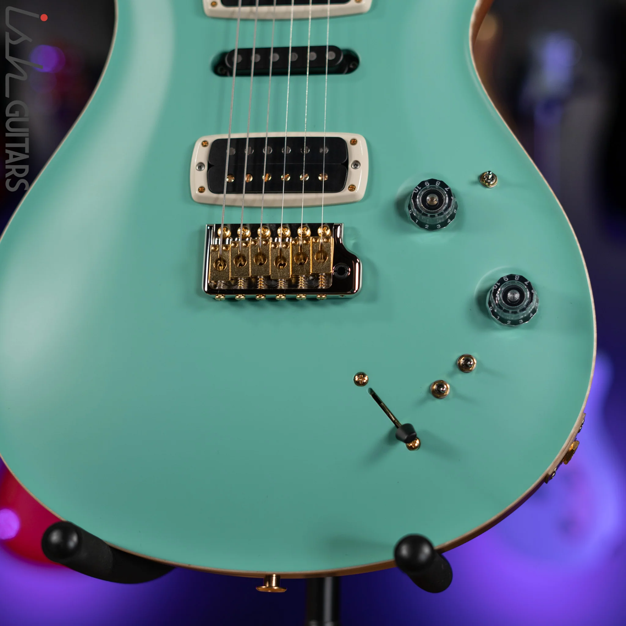 PRS Wood Library Modern Eagle V Opaque Seafoam Green Satin Brazilian Rosewood - Image 4