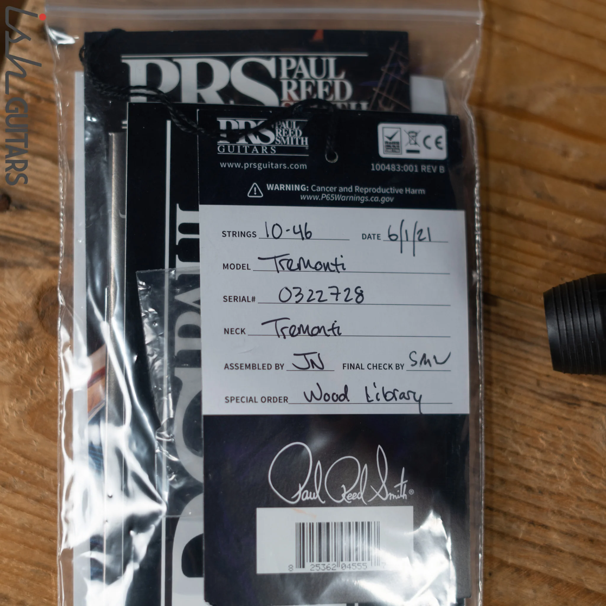 2021 PRS Wood Library Tremonti Obsidian 10-Top Torrefied Maple Neck - Image 14