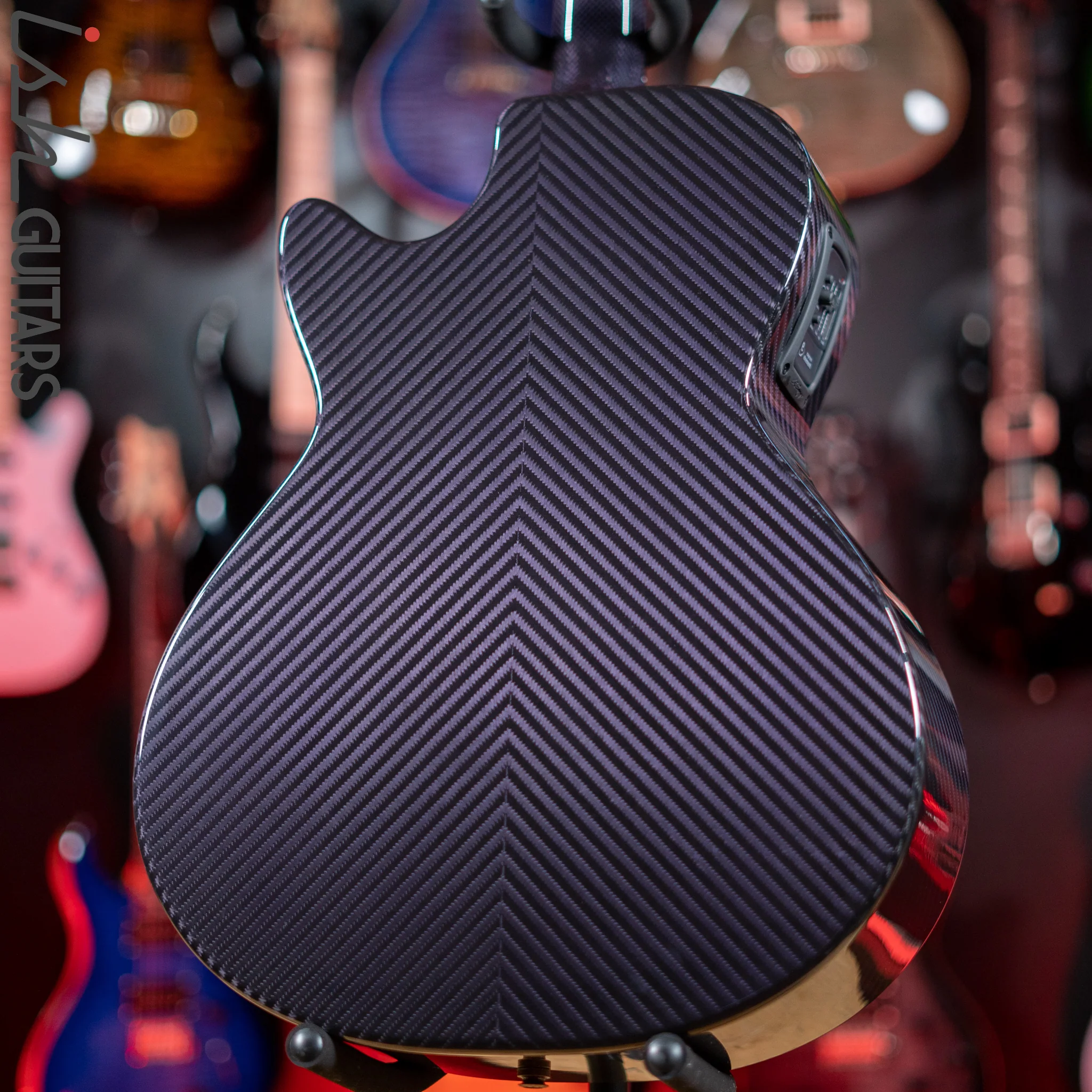 RainSong BI-WS1000N2C Black Ice Acoustic Guitar Ish Exclusive Plum Purple - Image 8