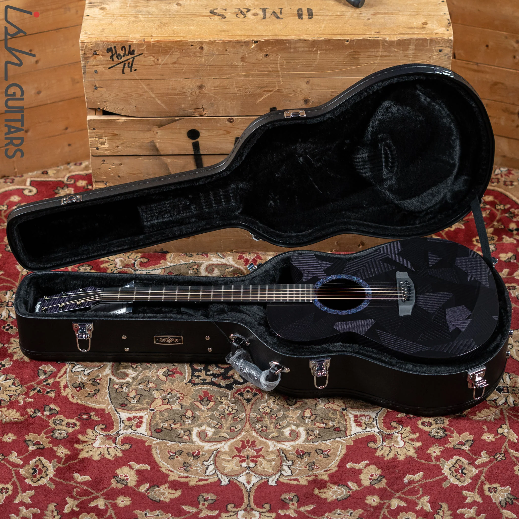 RainSong BI-WS1000N2C Black Ice Acoustic Guitar Ish Exclusive Plum Purple - Image 12