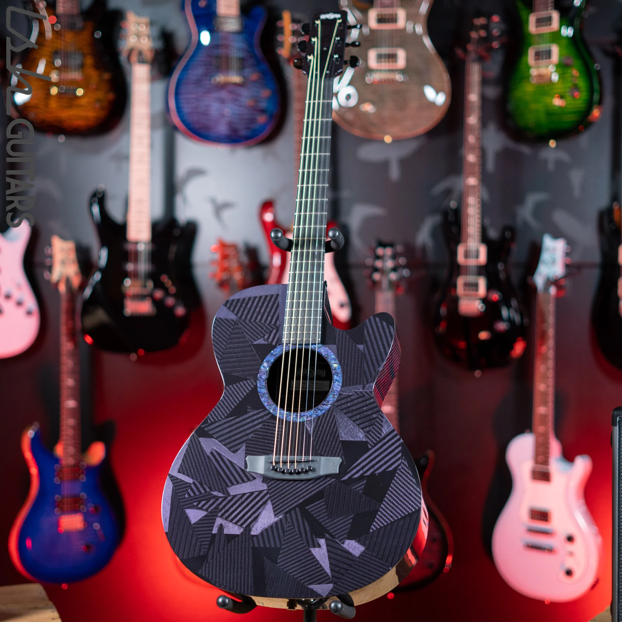 RainSong BI-WS1000N2C Black Ice Acoustic Guitar Ish Exclusive Plum Purple - Image 2