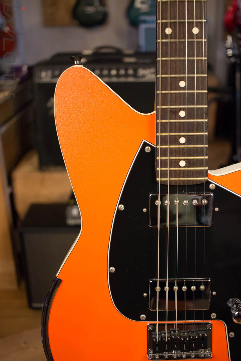 2000's USA Reverend Rocco Orange Electric Guitar RARE - Image 3