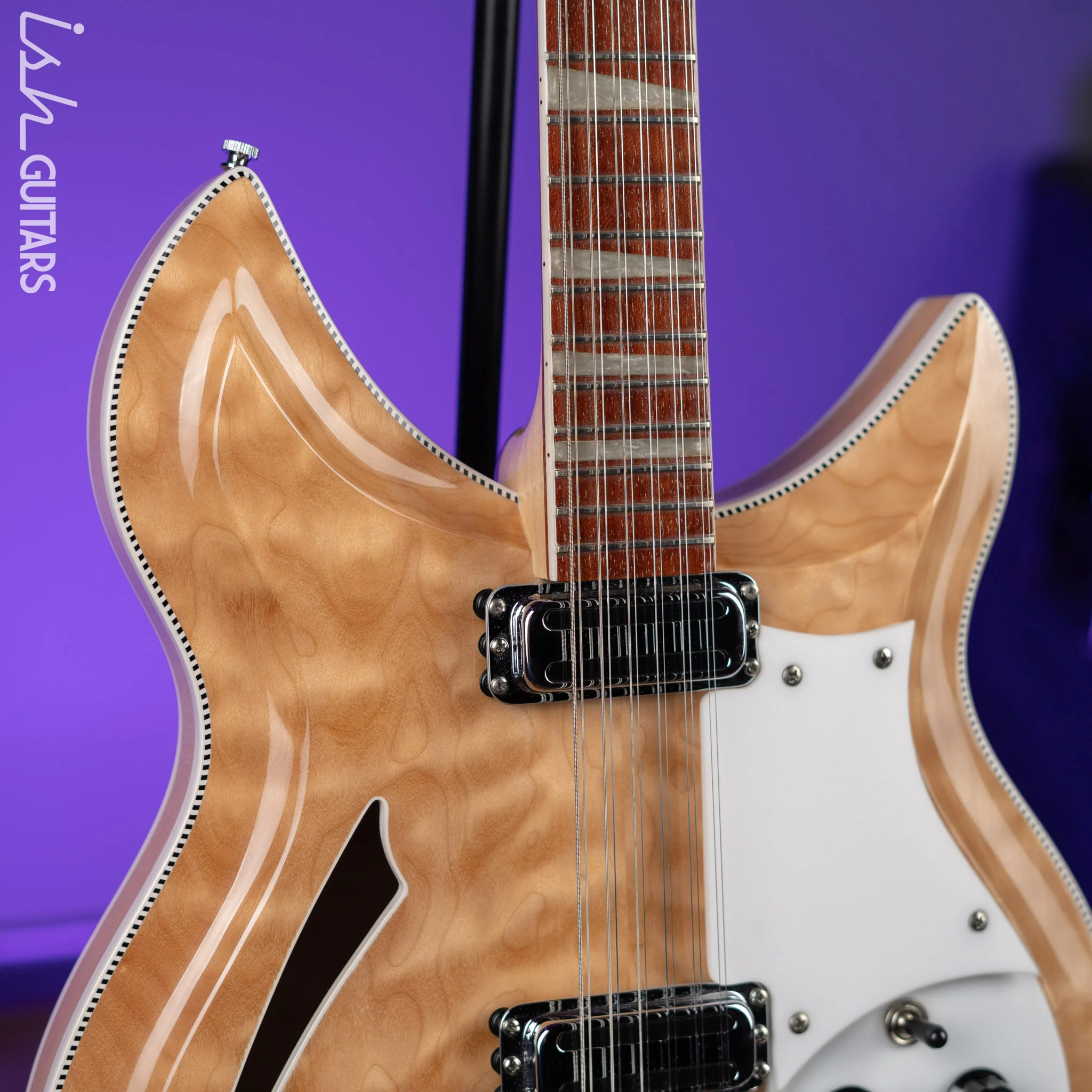 1996 Rickenbacker 381/12 V69 12-String Electric Guitar Natural - Image 3