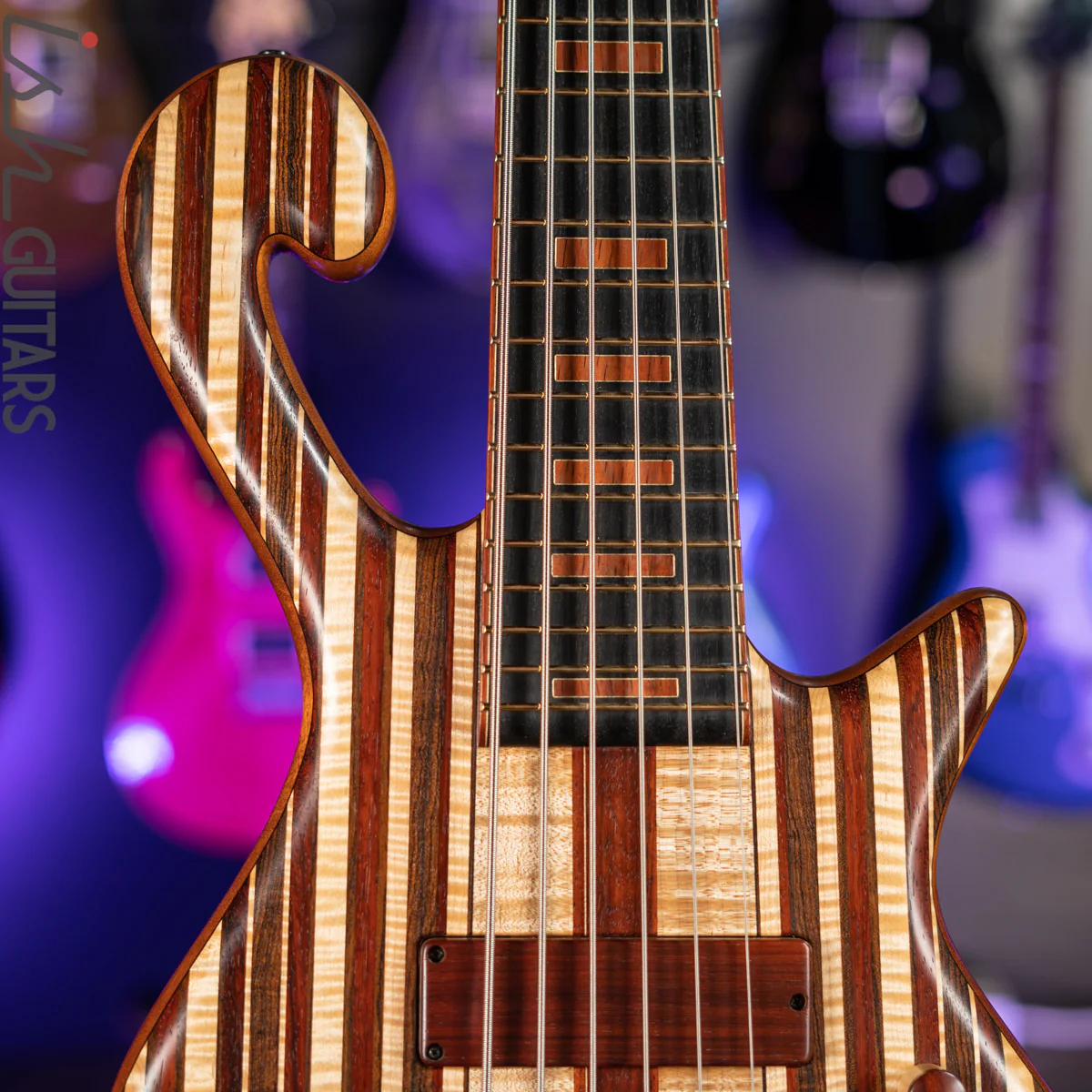 Shawn May Custom Rainbow 6-String Short Scale Bass - Image 3