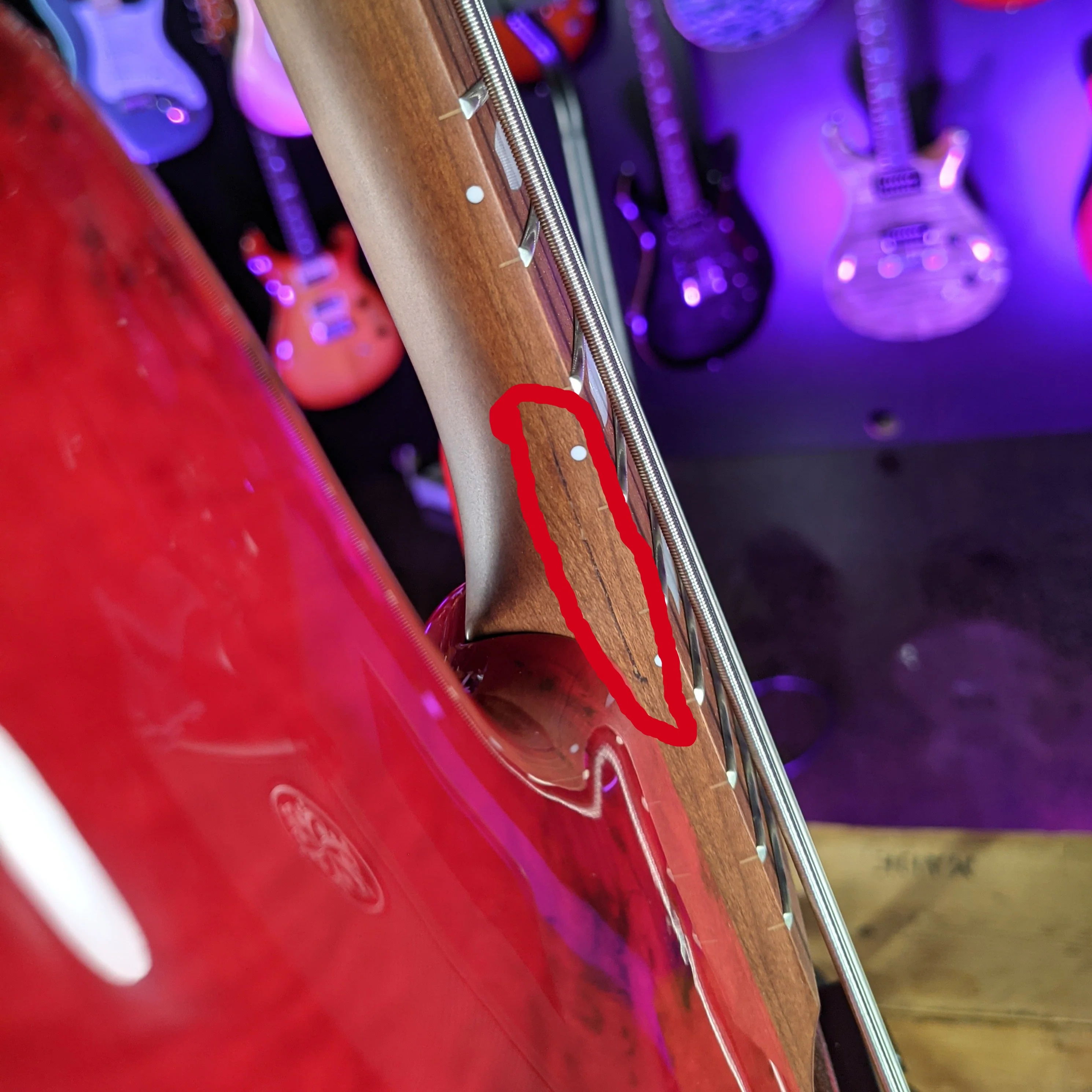 Spector Eurobolt 4 Inferno Red Gloss Poplar Burl Bass Guitar B-STOCK - Image 8