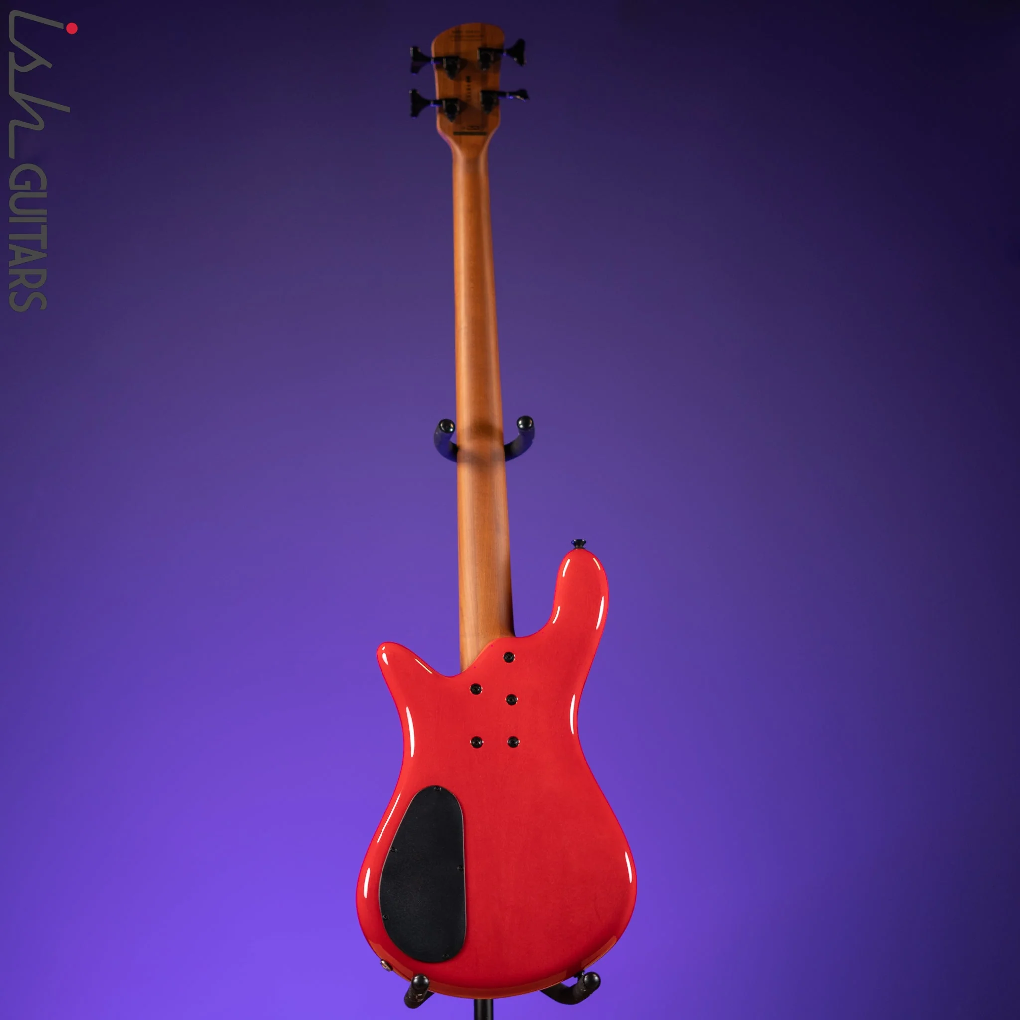 Spector Eurobolt 4 Inferno Red Gloss Poplar Burl Bass Guitar Demo - Image 7