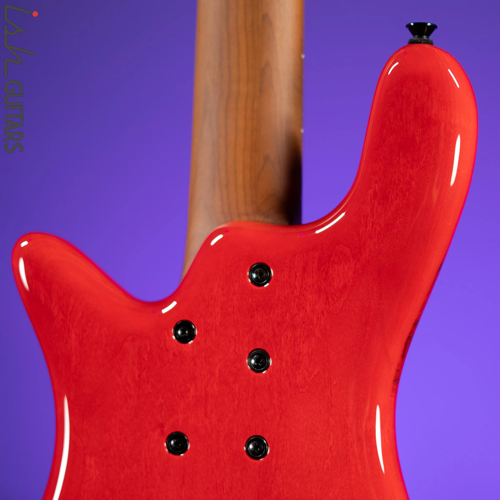 Spector Eurobolt 5 Inferno Red Gloss Poplar Burl Bass Guitar Demo - Image 8