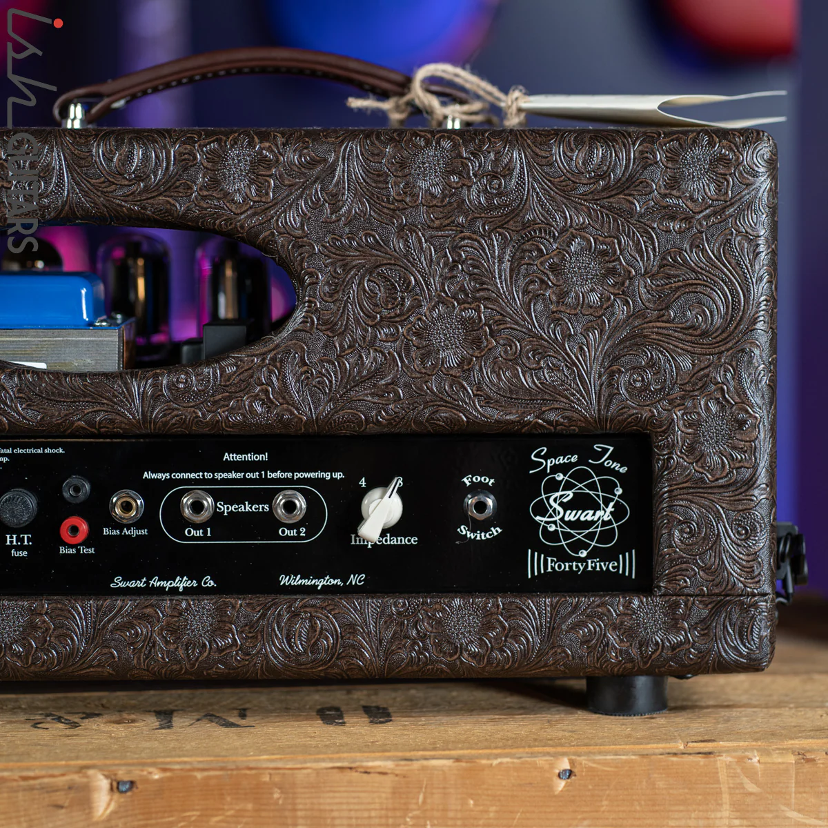 Swart ST-45 Space Tone Forty-Five Guitar Amplifier Head Custom Brown Western Tolex - Image 4