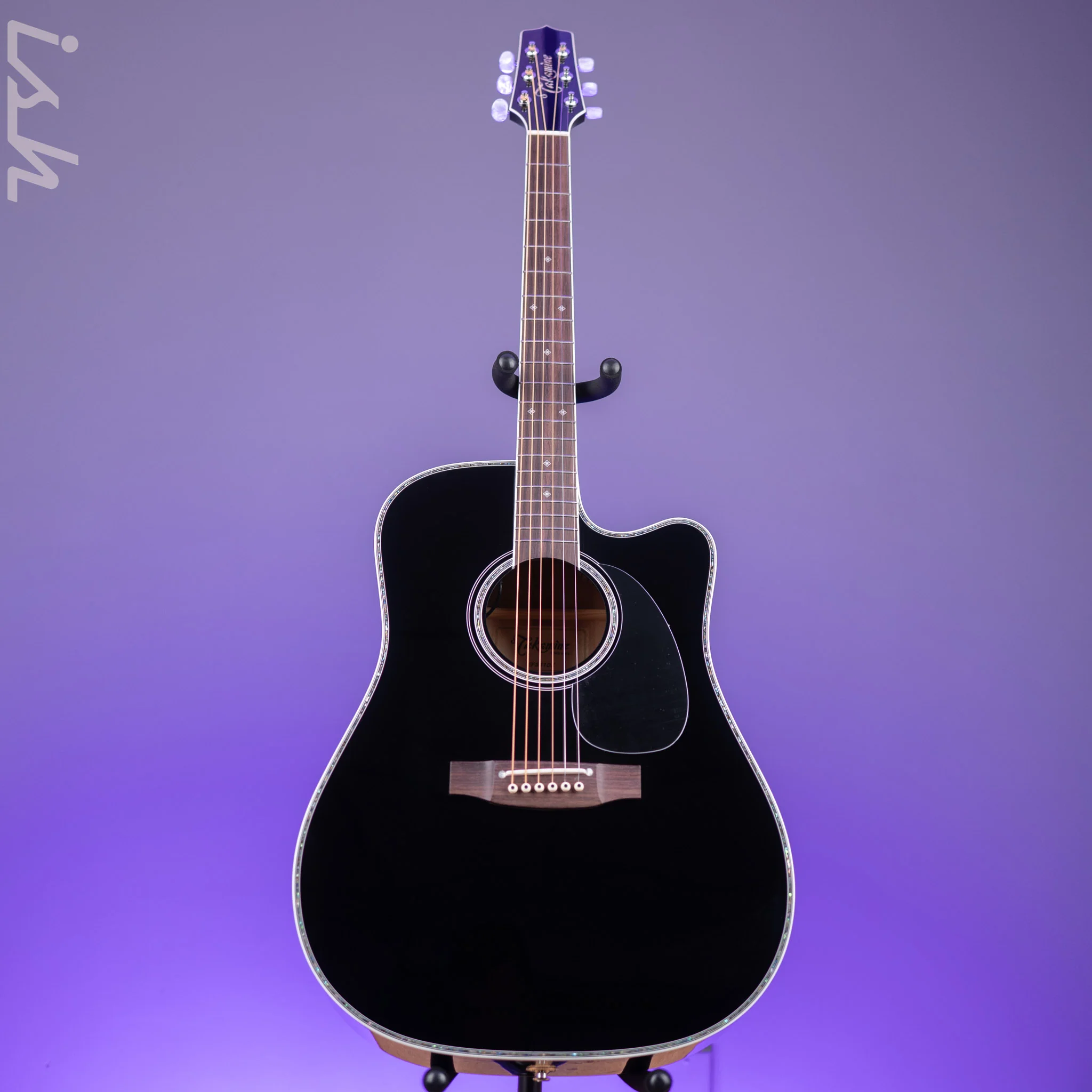 Takamine EF341DX Acoustic-Electric Guitar Black Demo - Image 2
